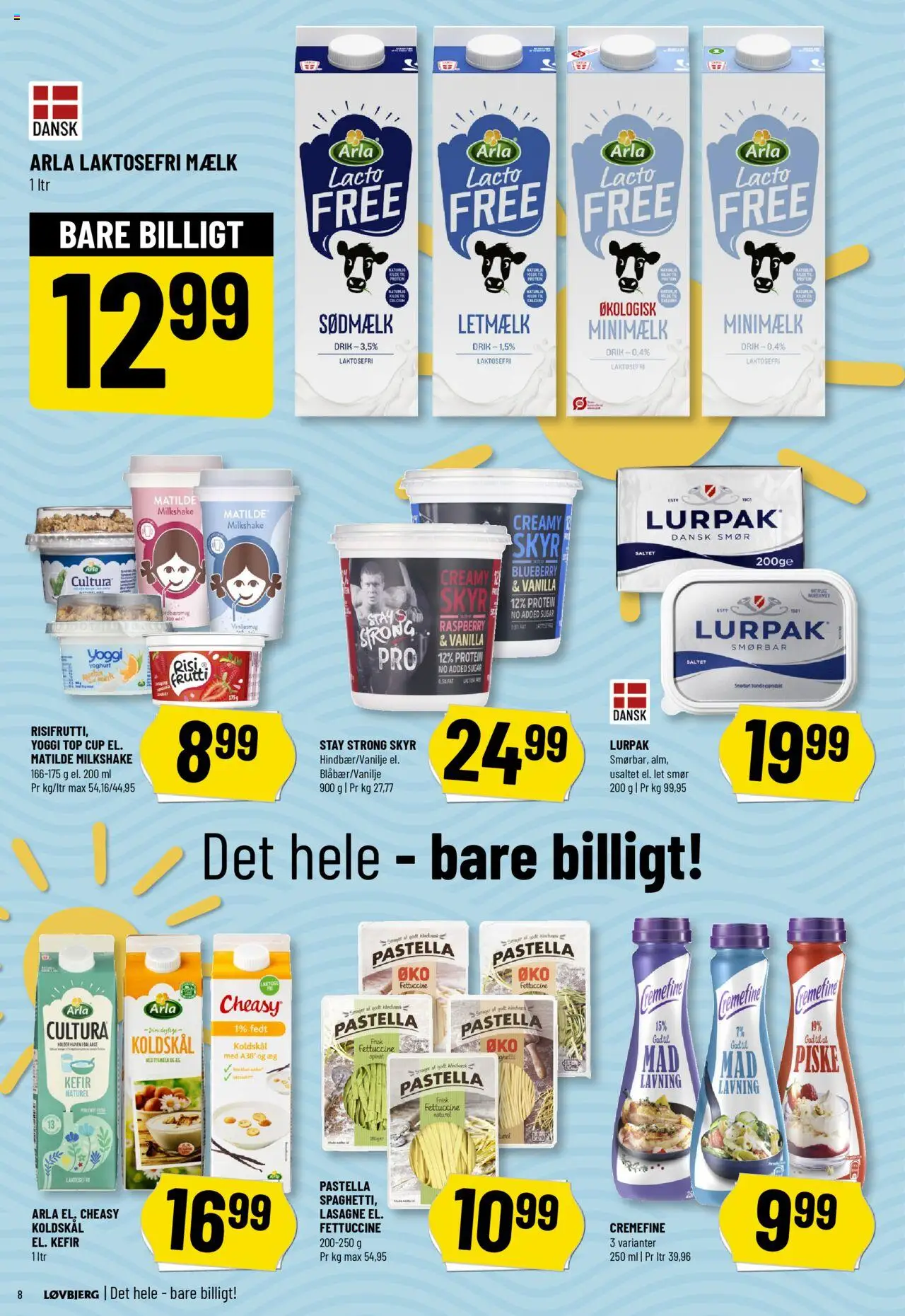 Løvbjerg Tilbudsavis gyldig fra 08.08.2025 | Side: 8 | Produkter: Smør, Æg, Milkshake, Carpete