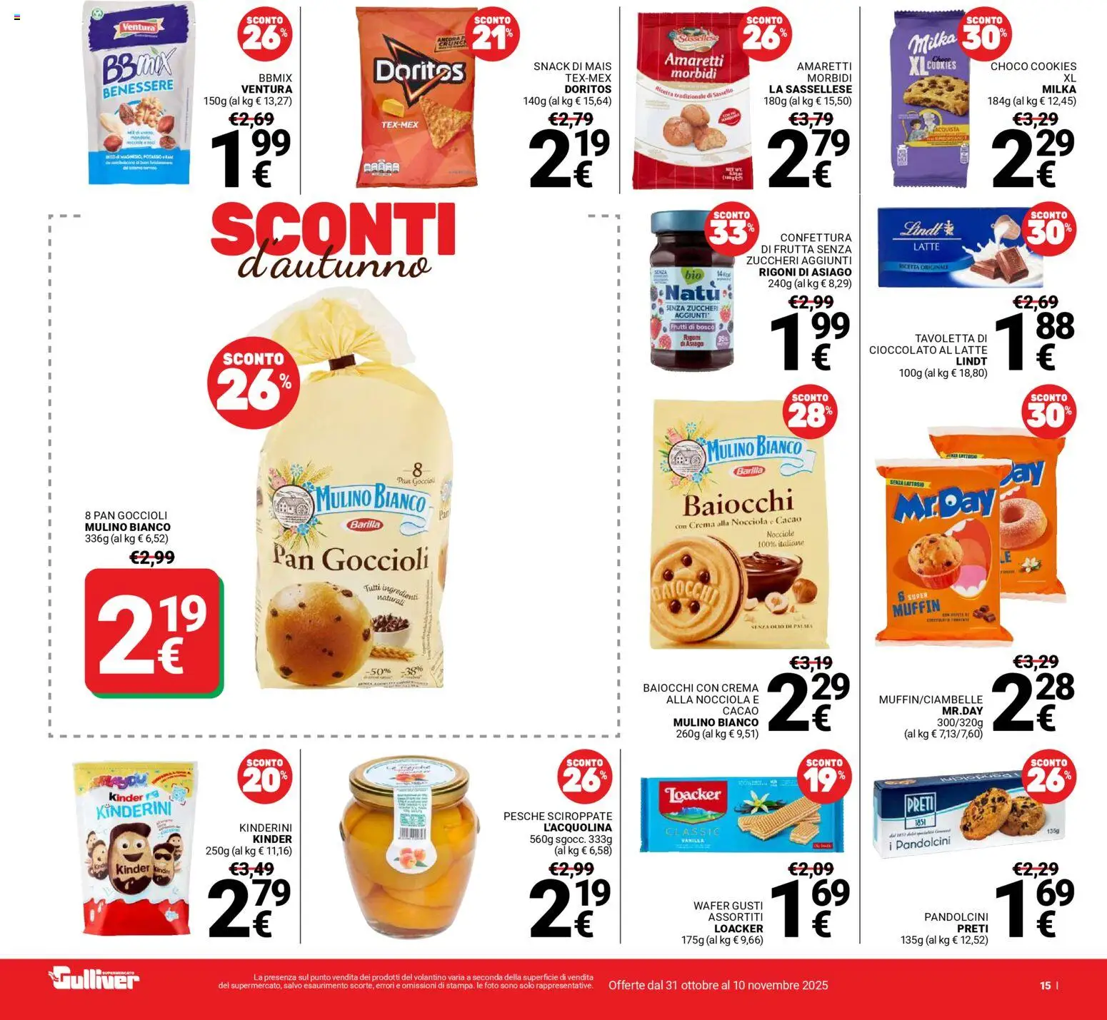 Volantino Gulliver del 31.10.2025 | Pagina: 15 | Prodotti: Olio, Nocciole, Mais, Cacao