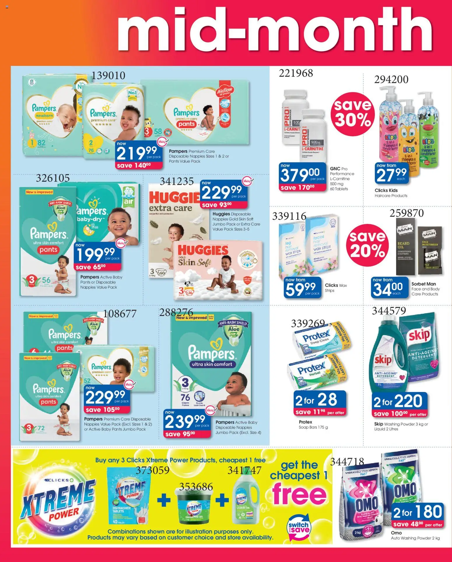 New Clicks catalogue – valid from 13.01.2026 | Page: 2 | Products: Powder, Shampoo, Conditioner, Soap