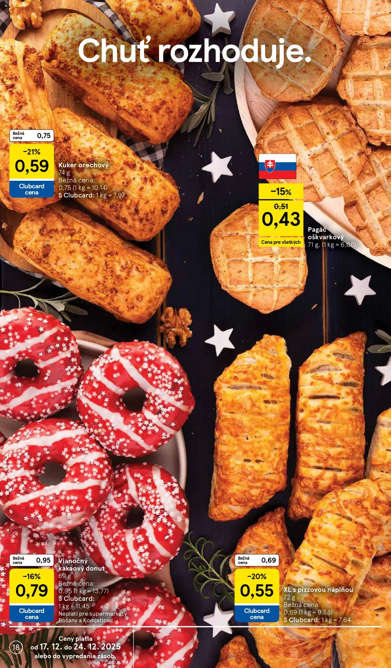Nové Tesco akcie – leták je platný od 17.12.2025 | Strana: 18 | Produkty: Donut
