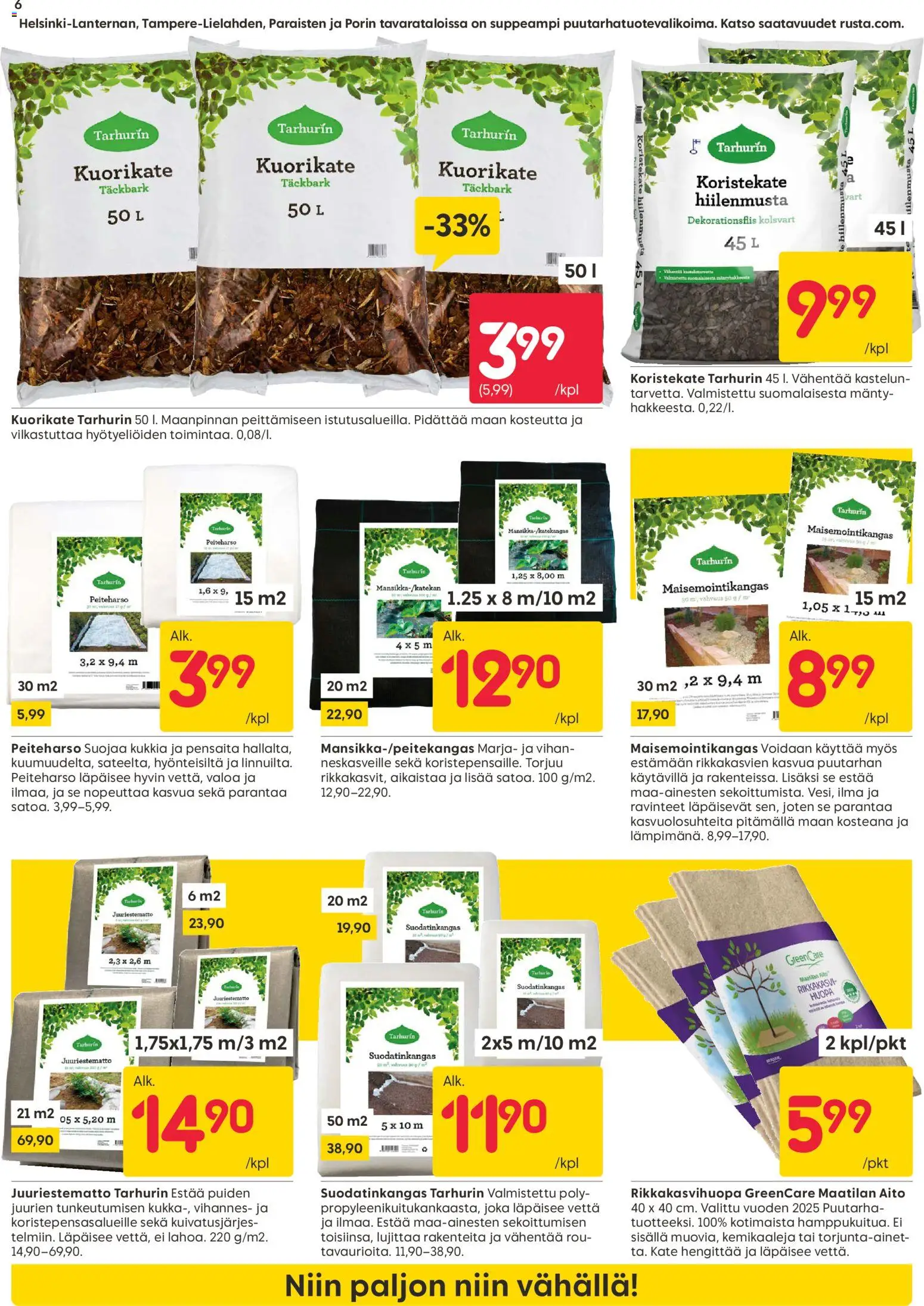 Rusta tarjoukset – voimassa 07.04.2026 alkaen | Sivu: 6 | Tuotteet: Huopa