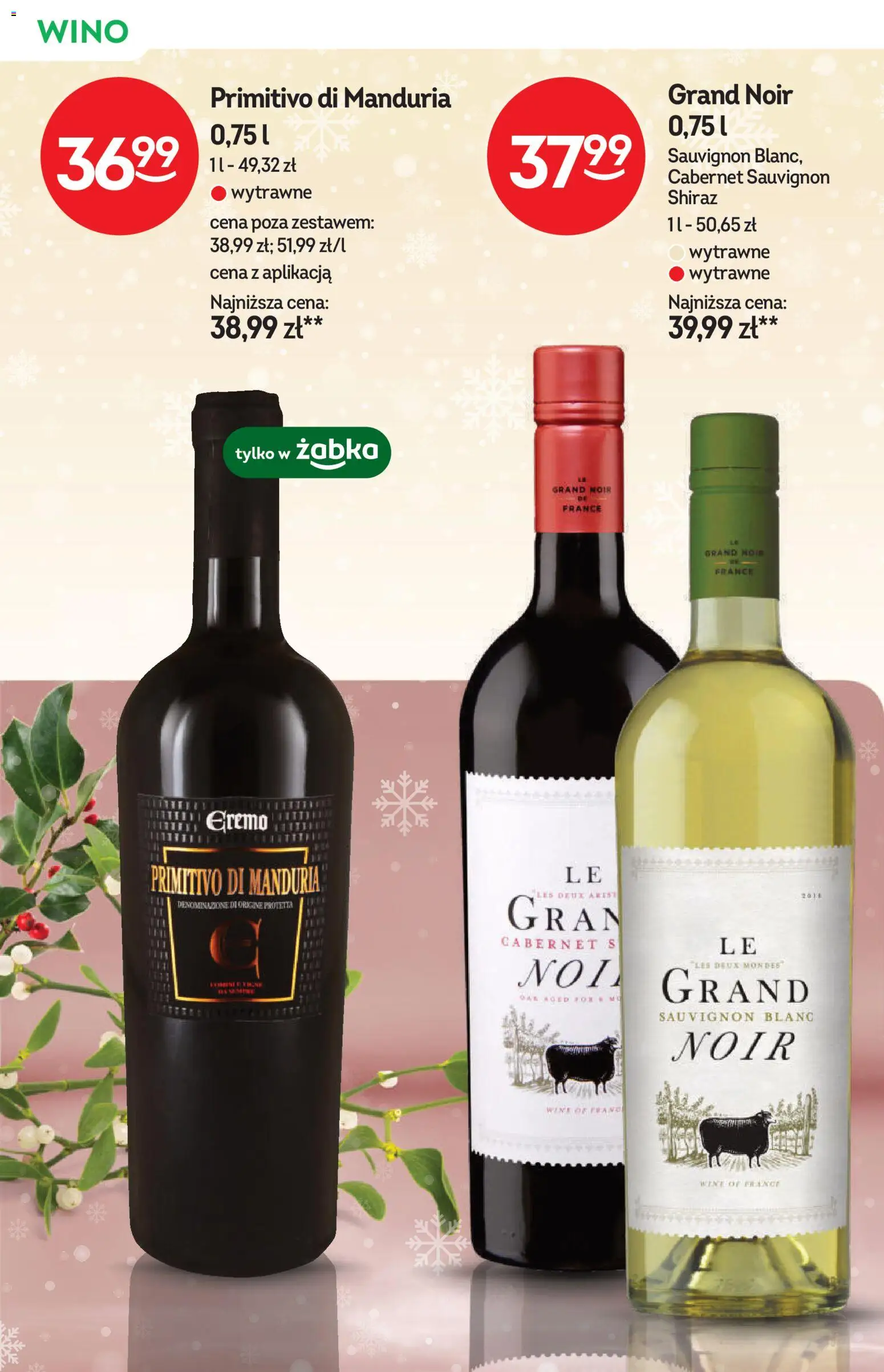 Żabka Gazetka - Katalog win od 10.12.2025 | Strona: 22 | Produkty: Primitivo Di Manduria, Wino