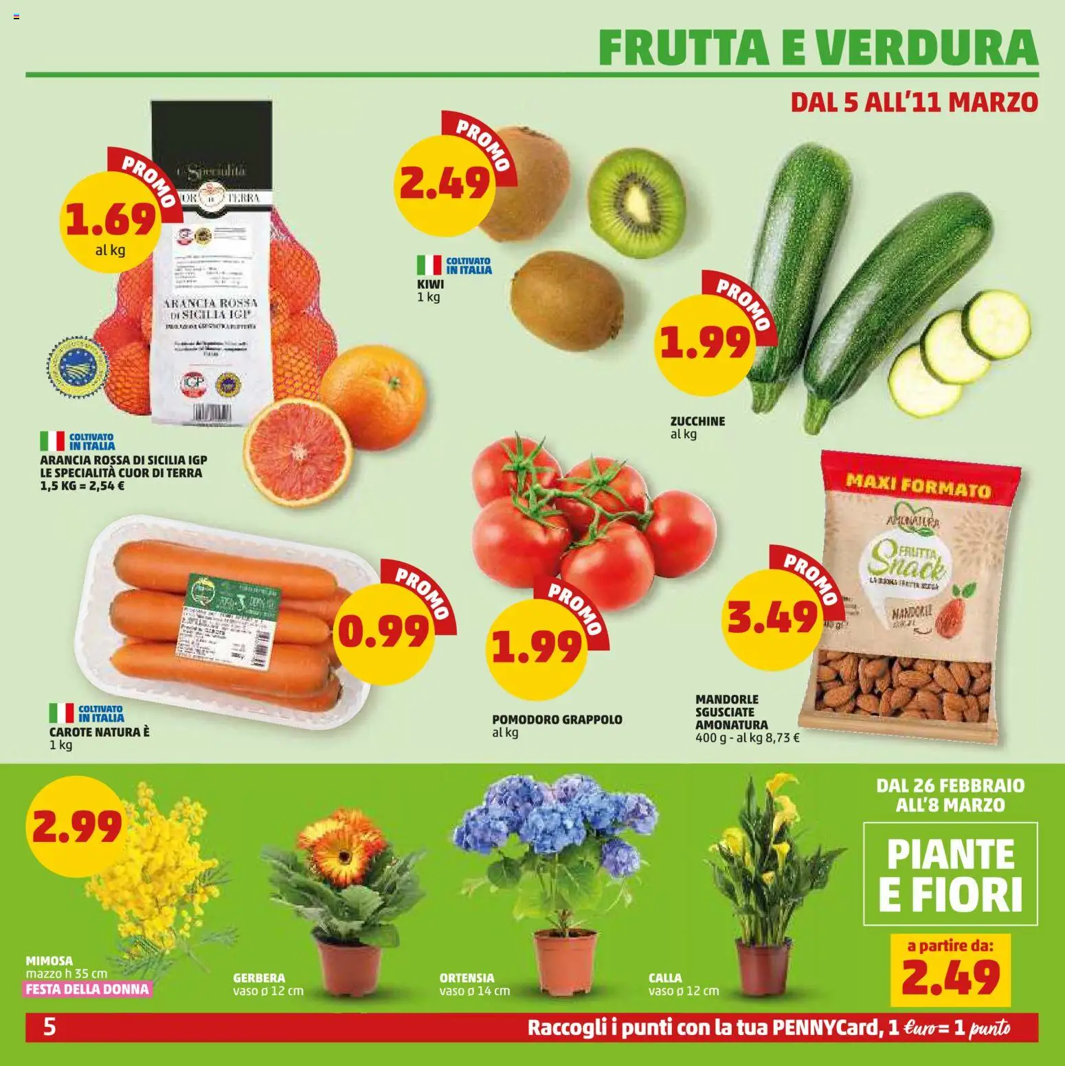 Volantino PENNY del 26.02.2026 | Pagina: 5 | Prodotti: Frutta, Carote, Vaso, Terra