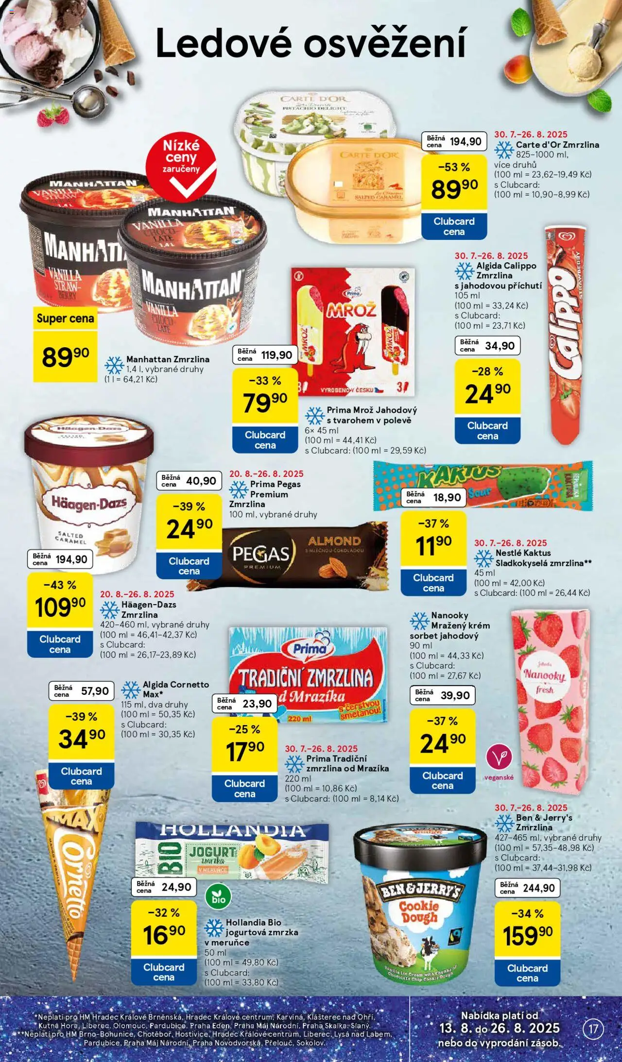 Tesco leták - Hypermarket od 20.08.2025 | Strana: 17 | Produkty: Jogurt, Krém, Zmrzlina, Hollandia