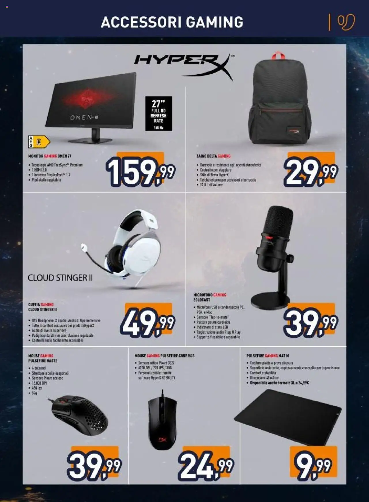 Volantino Unieuro del 13.10.2025 | Pagina: 9 | Prodotti: Zaino, Audio, USB, Borraccia