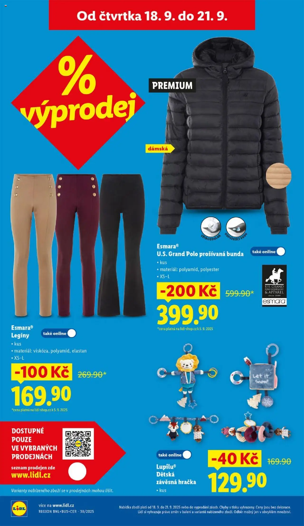 Lidl - Leták - Spotřební zboží od 15.09.2025 | Strana: 33 | Produkty: Bunda, Legíny, Kolo