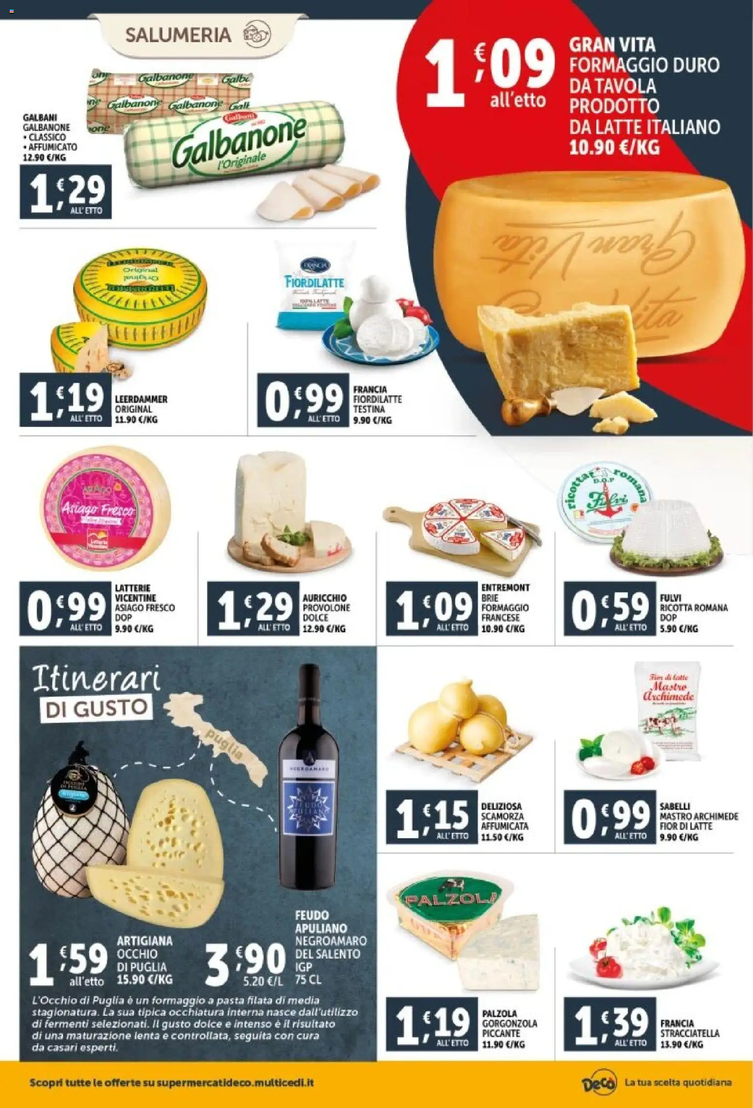 Volantino Decò del 29.12.2025 | Pagina: 4 | Prodotti: Formaggio, Pasta, Gorgonzola, Stracciatella