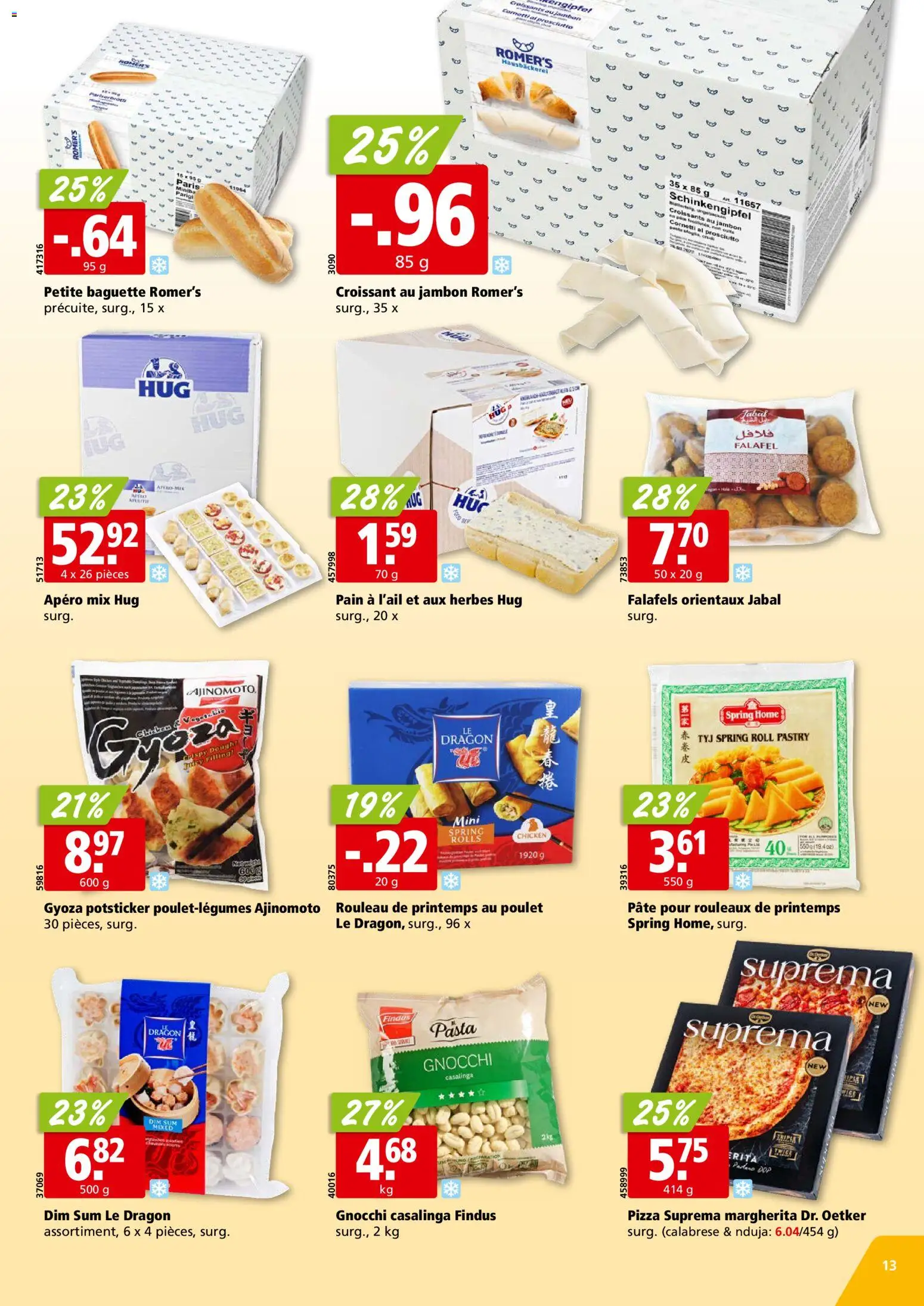 Aligro Aktionen Chavannes, Matran, Genève, Sion – gültig ab 19.01.2026 | Seite: 13 | Produkte: Baguette, Pizza, Pasta