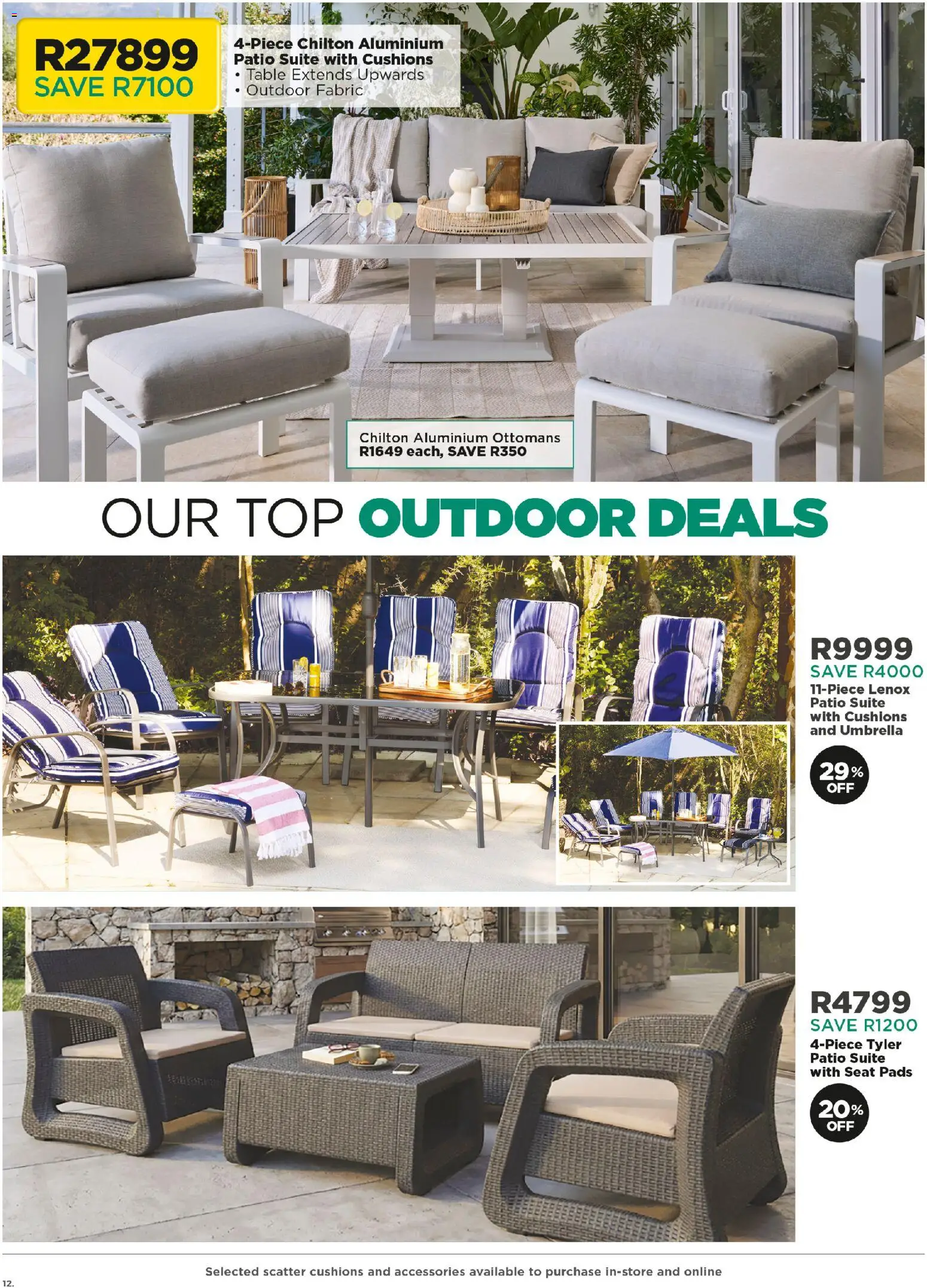 New House and Home catalogue – valid from 23.02.2026 | Page: 12 | Products: Umbrella, Table, Pads