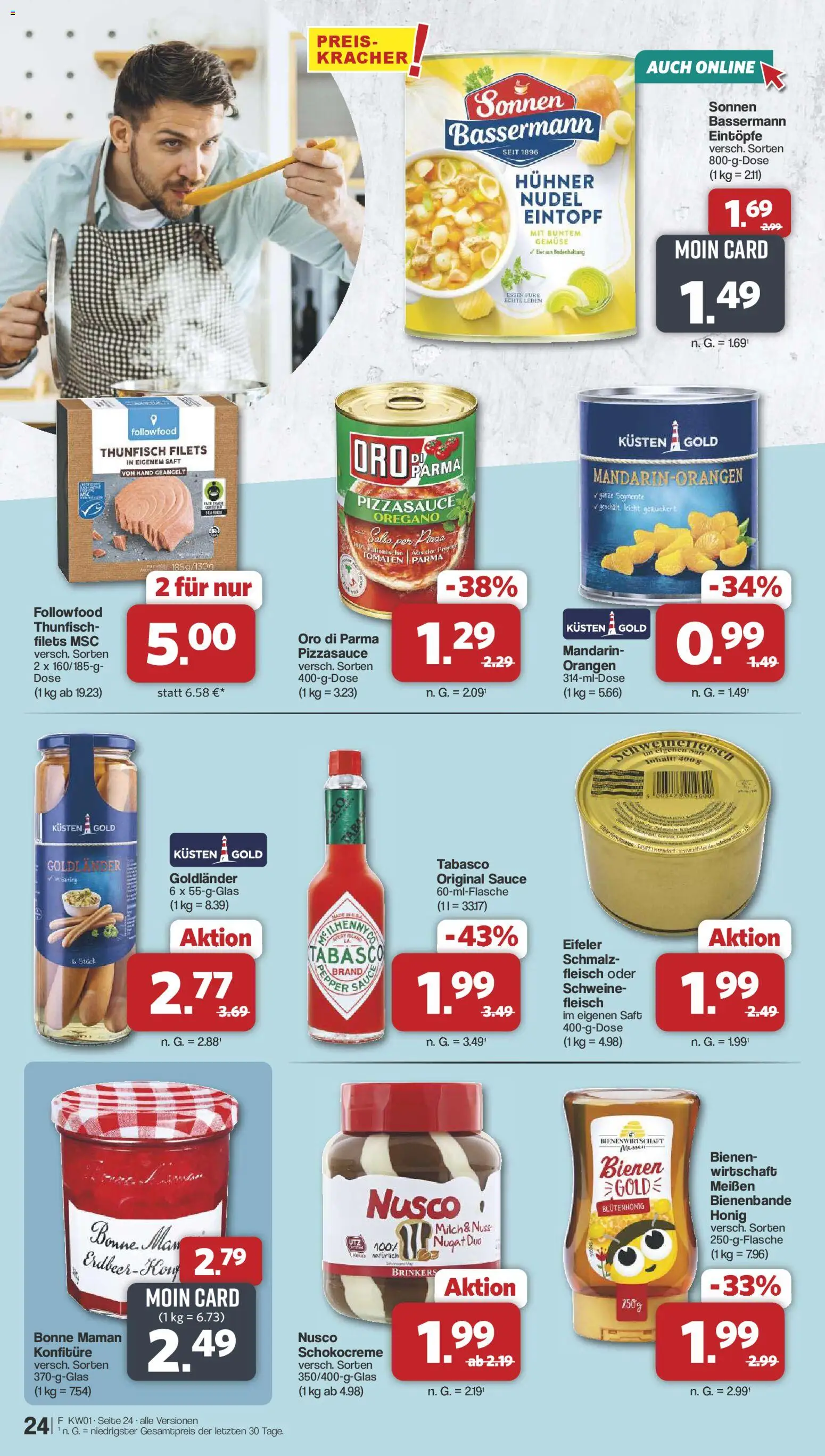 Famila Nordwest Prospekt 	 – gültig ab 29.12.2025 | Seite: 26 | Produkte: Thunfisch, Oro di parma, Gemüse, Fleisch