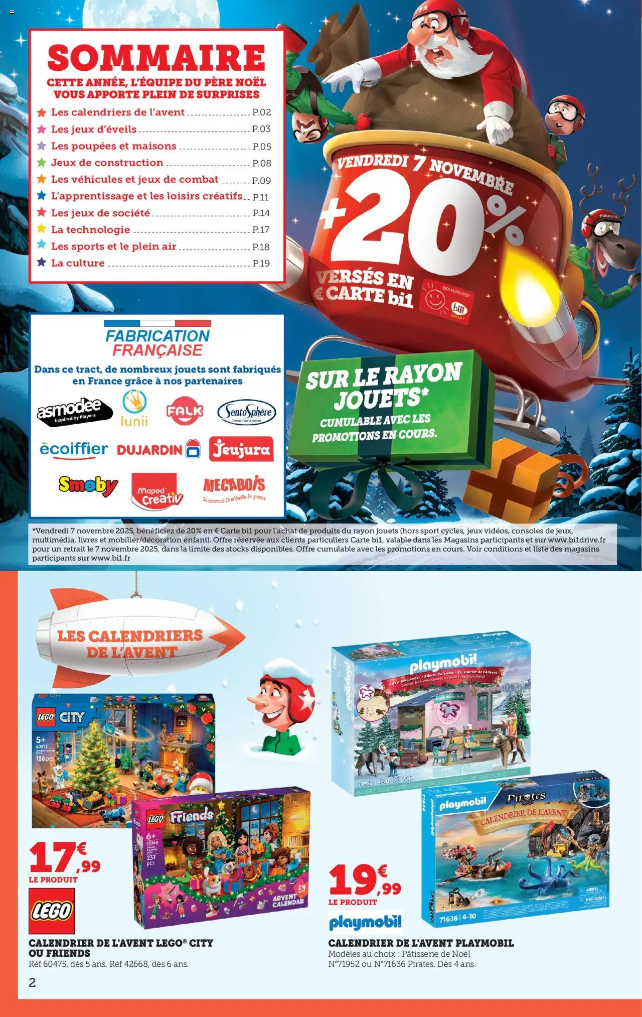 {H1} | Page: 2 | Produits: Légo, Playmobil, Calendrier de l'avent, Jeux de société