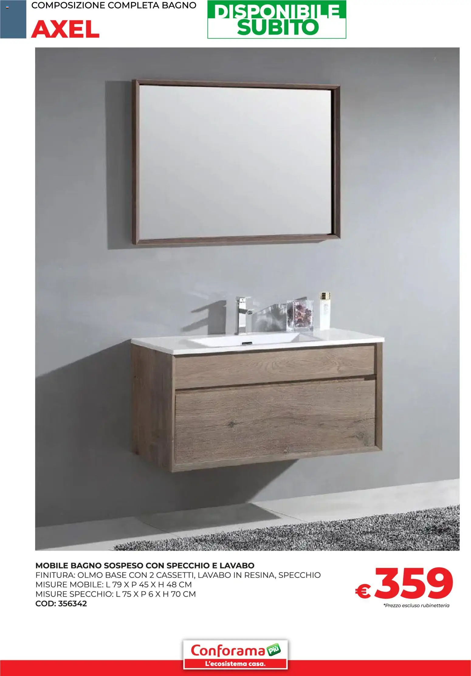 Volantino Conforama del 30.01.2026 | Pagina: 14 | Prodotti: Mobile, Bagno, Specchio