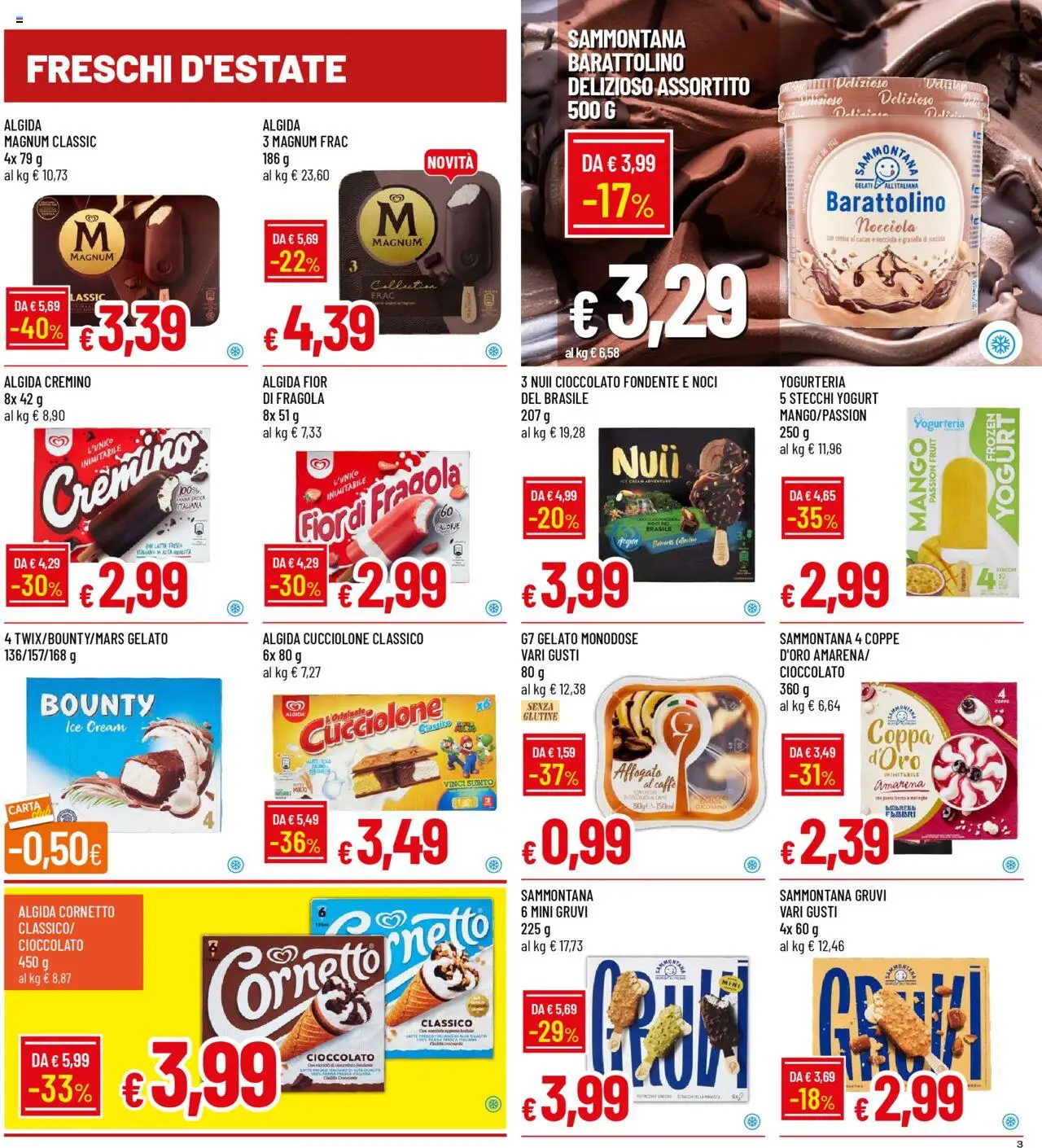 Volantino Galassia del 07.08.2025 | Pagina: 3 | Prodotti: Caffè, Cioccolato, Panna, Gelato