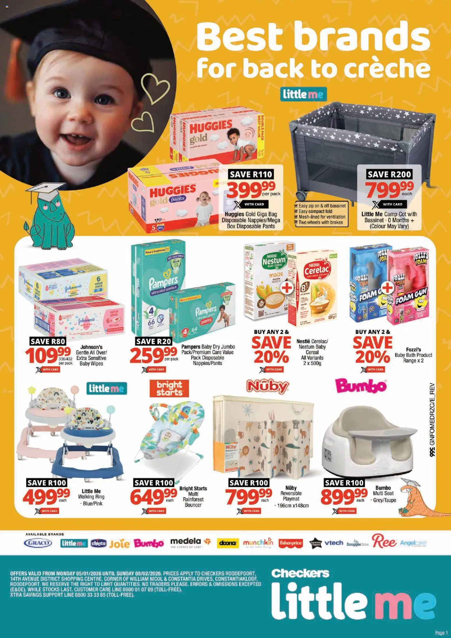New Checkers catalogue – valid from 05.01.2026 | Page: 1 | Products: Pants, Bag, Water, Foam