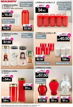 Náhled letáku Woolworth leták od 31.10.2025 | Strana: 14 | Produkty: Hřbitovní svíčky, Svíčka, Svíčky, Modely