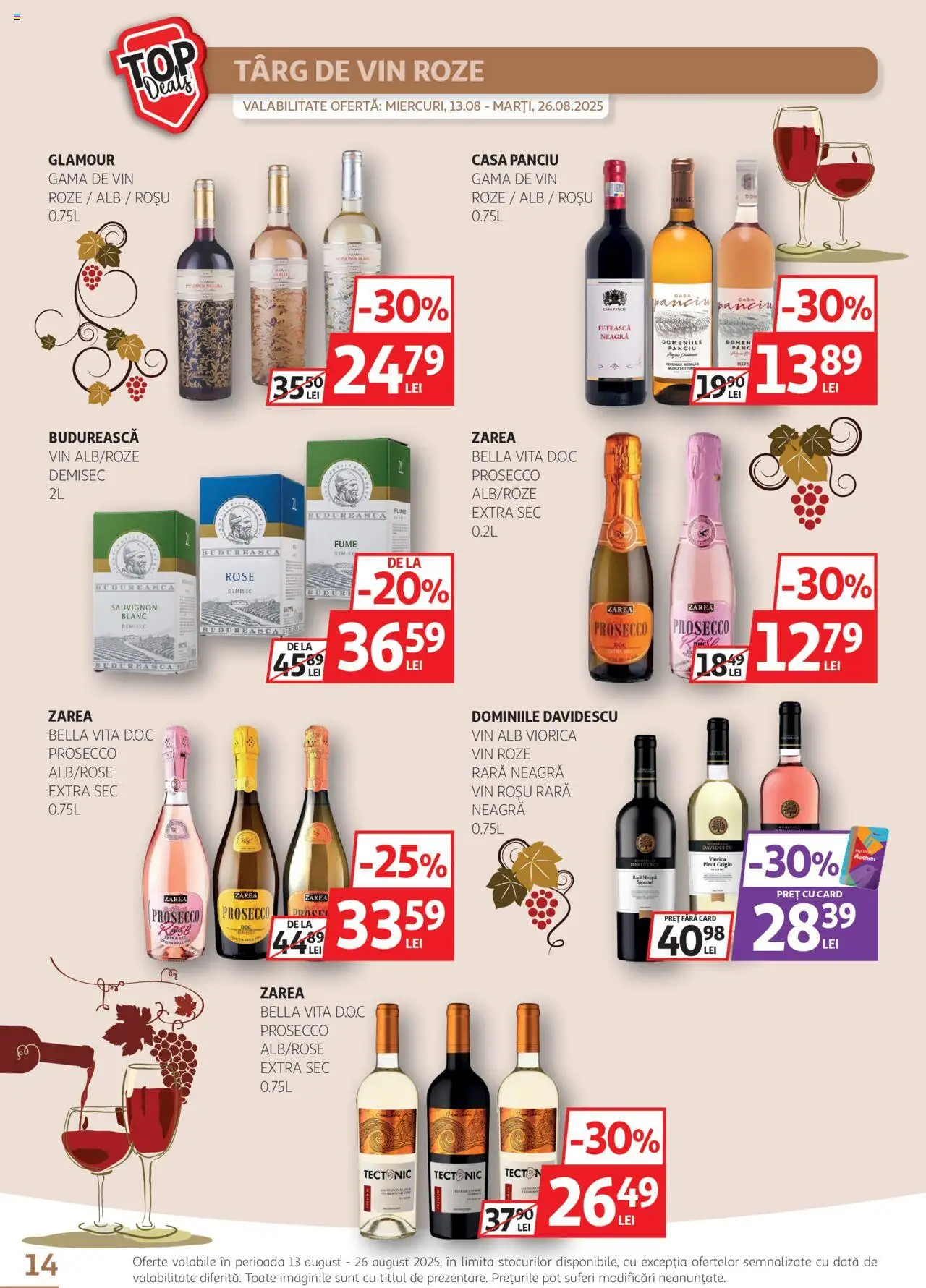 Catalog Auchan – valabil de la 13.08.2025 | Pagină: 14 | Produse: Prosecco, Vin
