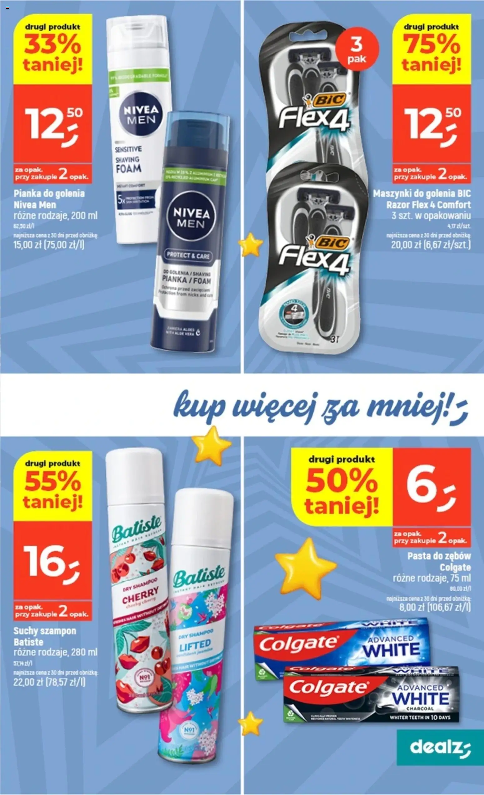 Dealz Gazetka od 06.11.2025 | Strona: 37 | Produkty: Maszynki do golenia, Szampon, Pianka do golenia, Suchy szampon