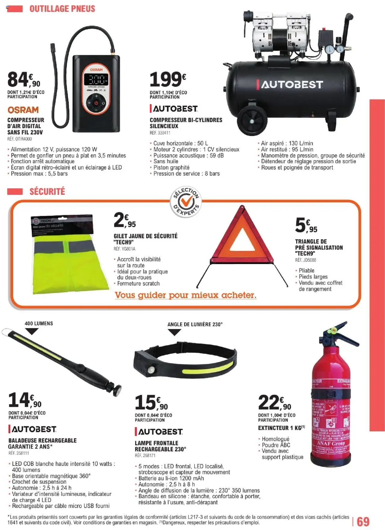  | Page: 69 | Produits: Pneus, Compresseur, Suspension, Huile