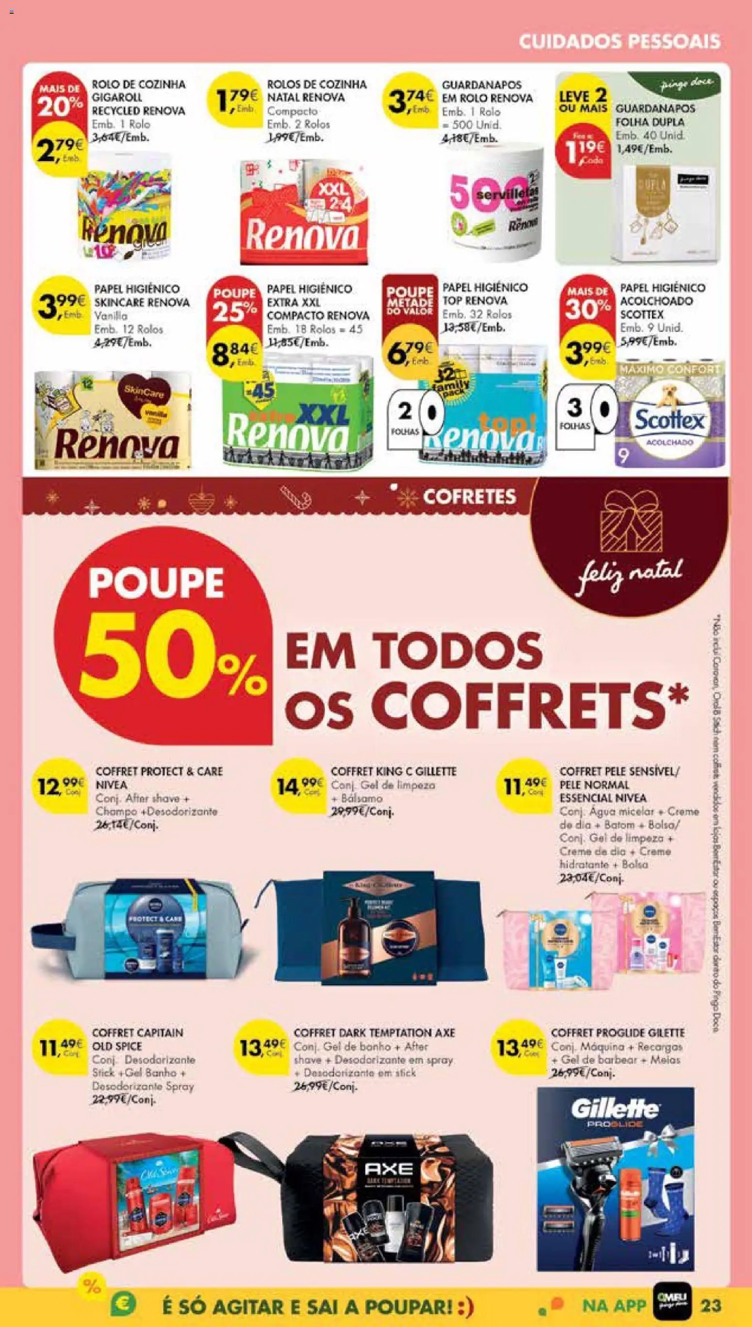 Pingo Doce Poupe Esta Semana Madeira │ válido de 02.12.2025 | Página: 23 | Produtos: Papel higiénico, Top, Água micelar, Gel de banho