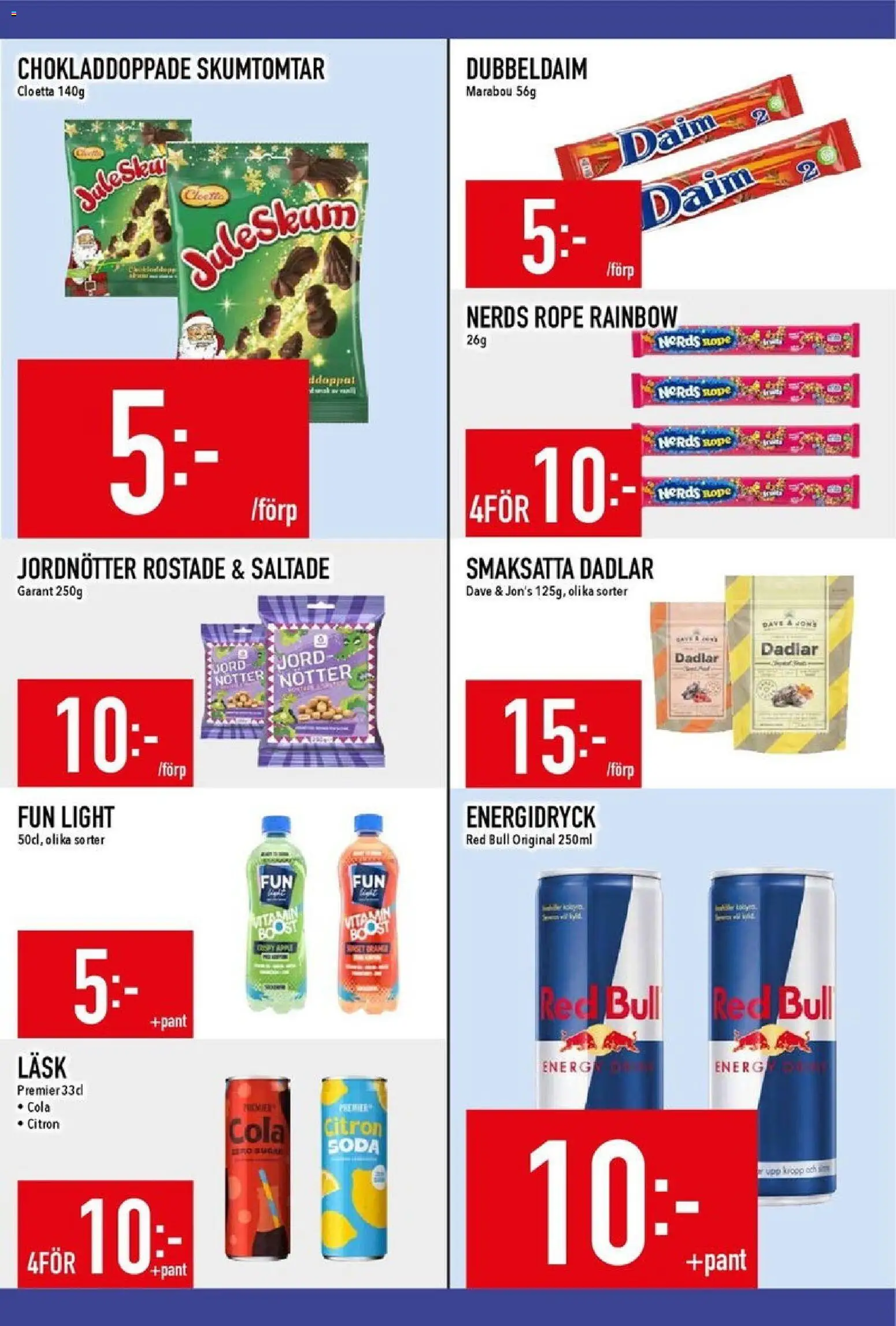 Matdax reklamblad aktuell från 19.01.2026 | Sida: 16 | Produkter: Red bull, Jordnötter, Energidryck, Citron