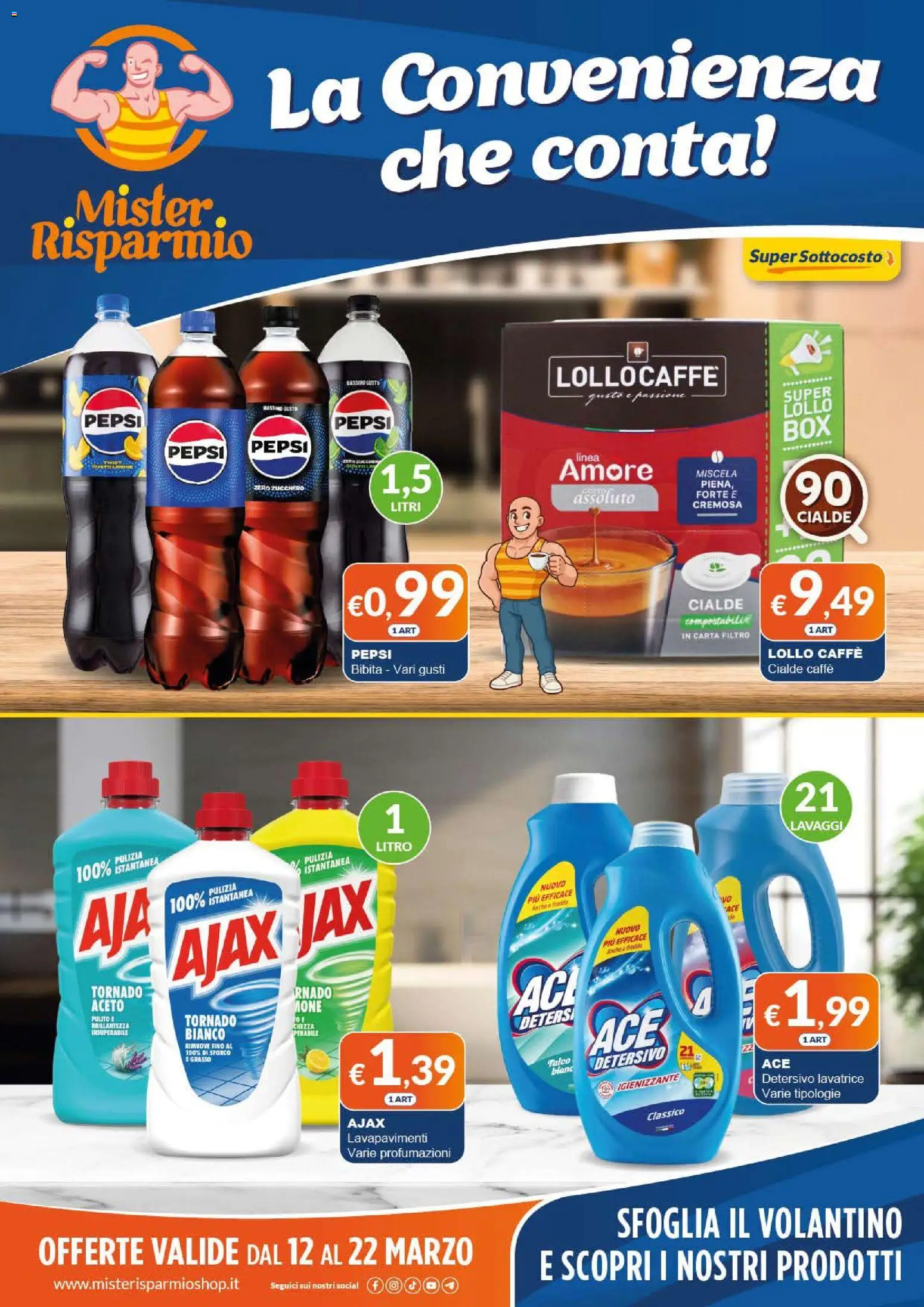 Volantino Mister Risparmio del 12.03.2026 | Pagina: 1
