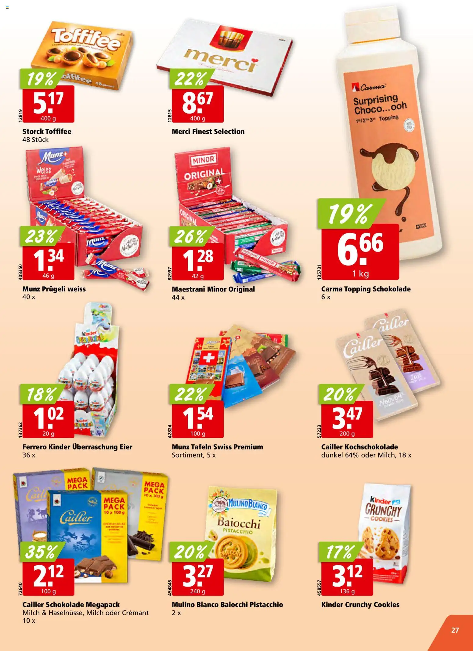 Aligro aktionen – gültig ab 20.04.2026 | Seite: 27 | Produkte: Milch, Eier, Schokolade