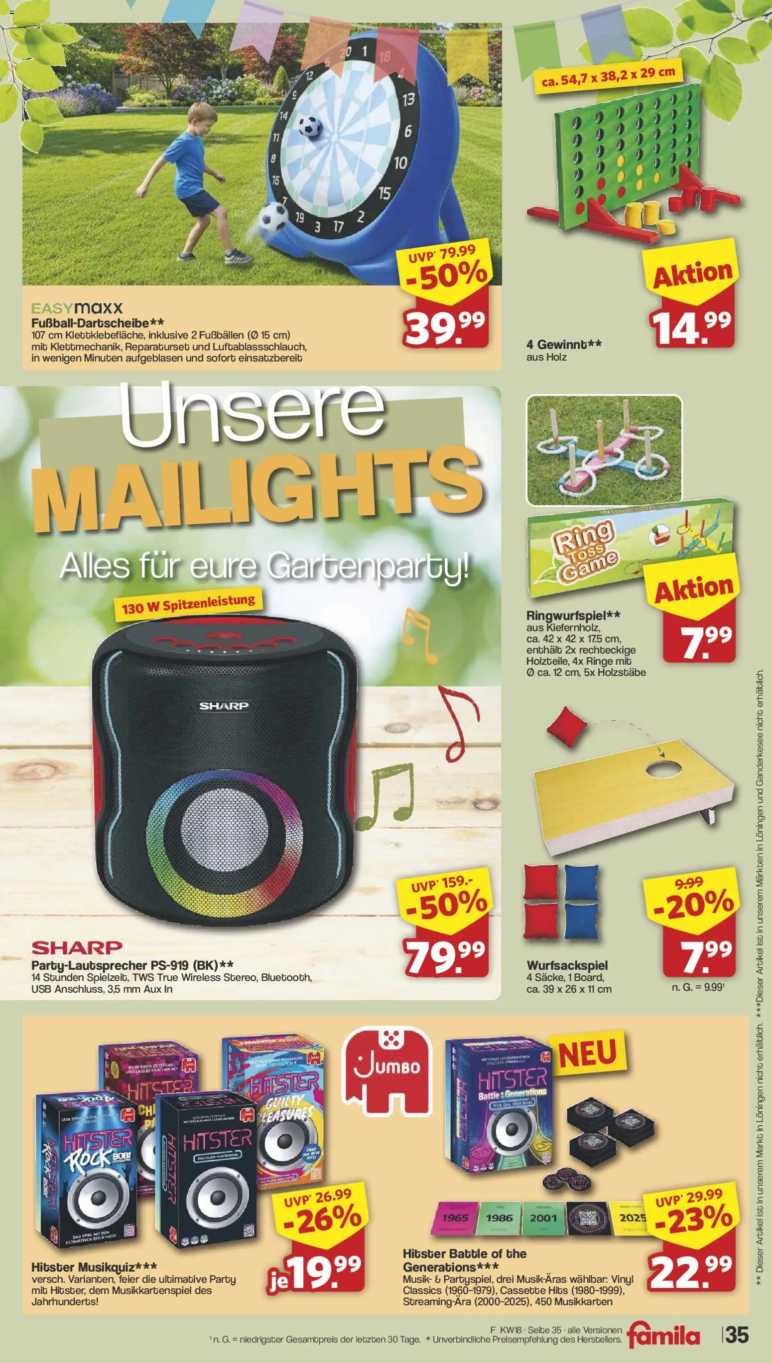 Famila Nordwest Prospekt 	 – gültig ab 27.04.2026 | Seite: 36 | Produkte: Spiel, USB, Rock