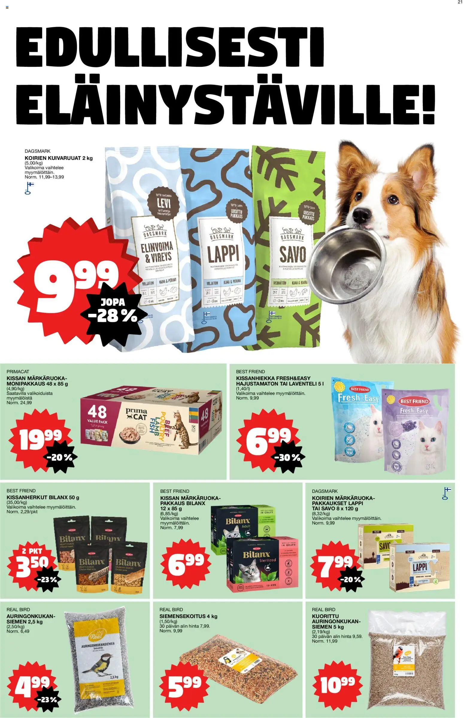 Tokmanni tarjoukset – voimassa 02.02.2026 alkaen | Sivu: 21 | Tuotteet: Kana, Kissanhiekka, Peruna