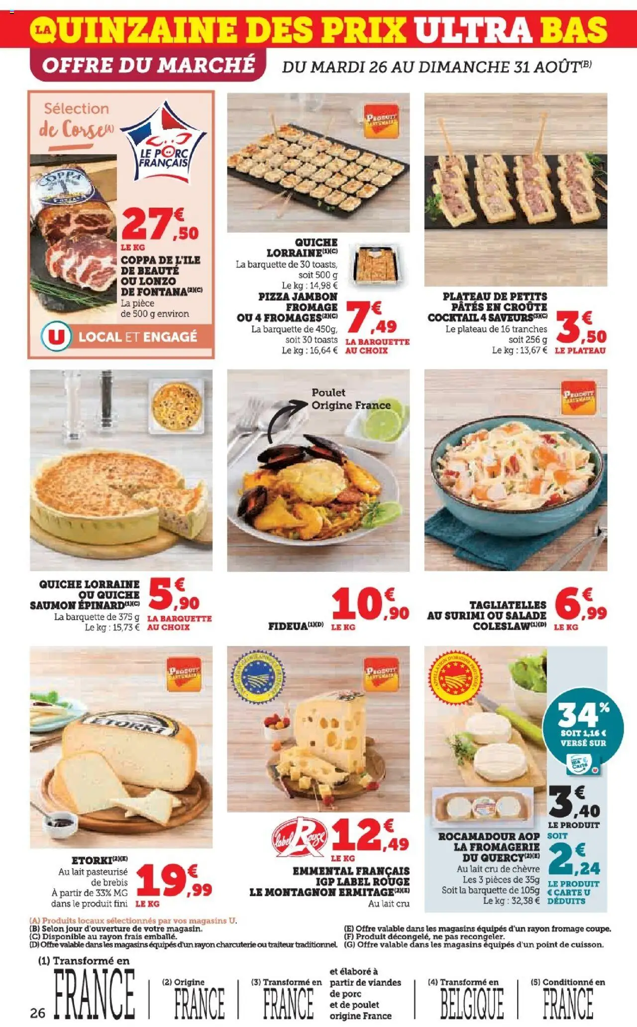  | Page: 26 | Produits: Lait, Fromage, Pizza, Porc