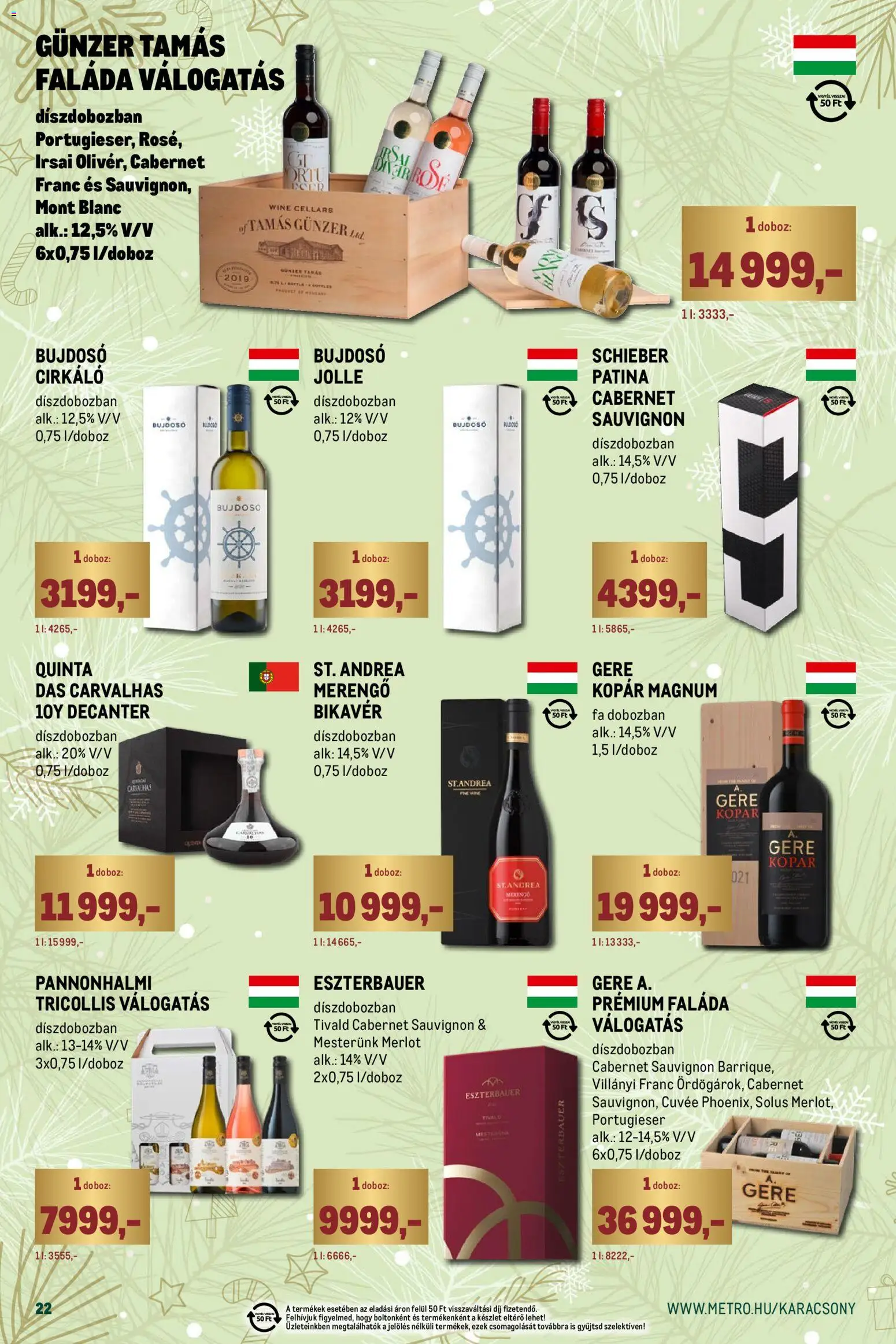 Metro akciós ujság - amely érvényes a következő dátumtól: 01.12.2025 | Oldal: 22 | Termékek: Magnum, Doboz