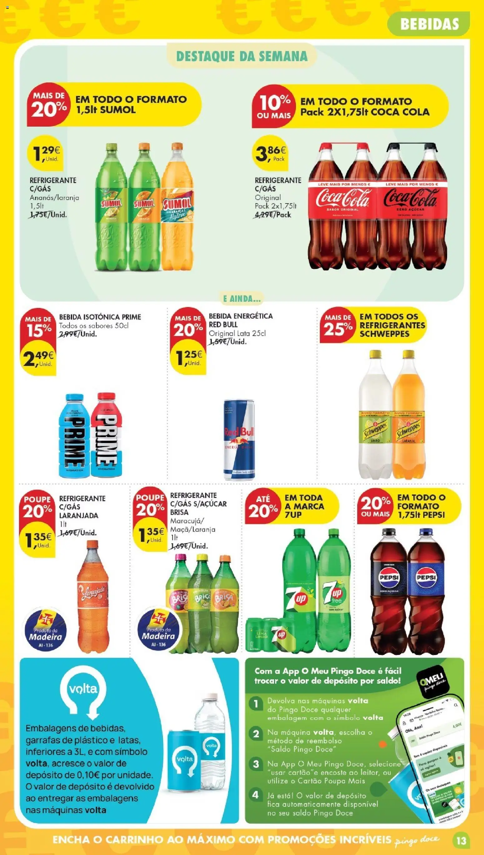 Pingo Doce Poupe Esta Semana Madeira │ válido de 28.04.2026 | Página: 13 | Produtos: Refrigerante, Açúcar, Coca-cola, Soda