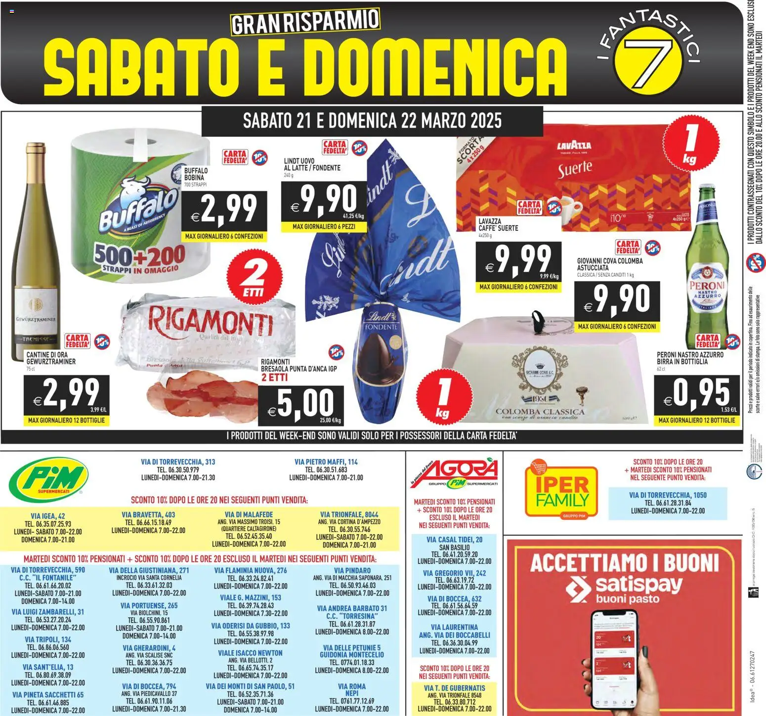 Volantino PIM Supermercati del 17.03.2026 | Pagina: 24 | Prodotti: Birra, Bresaola, Latte, Lavazza