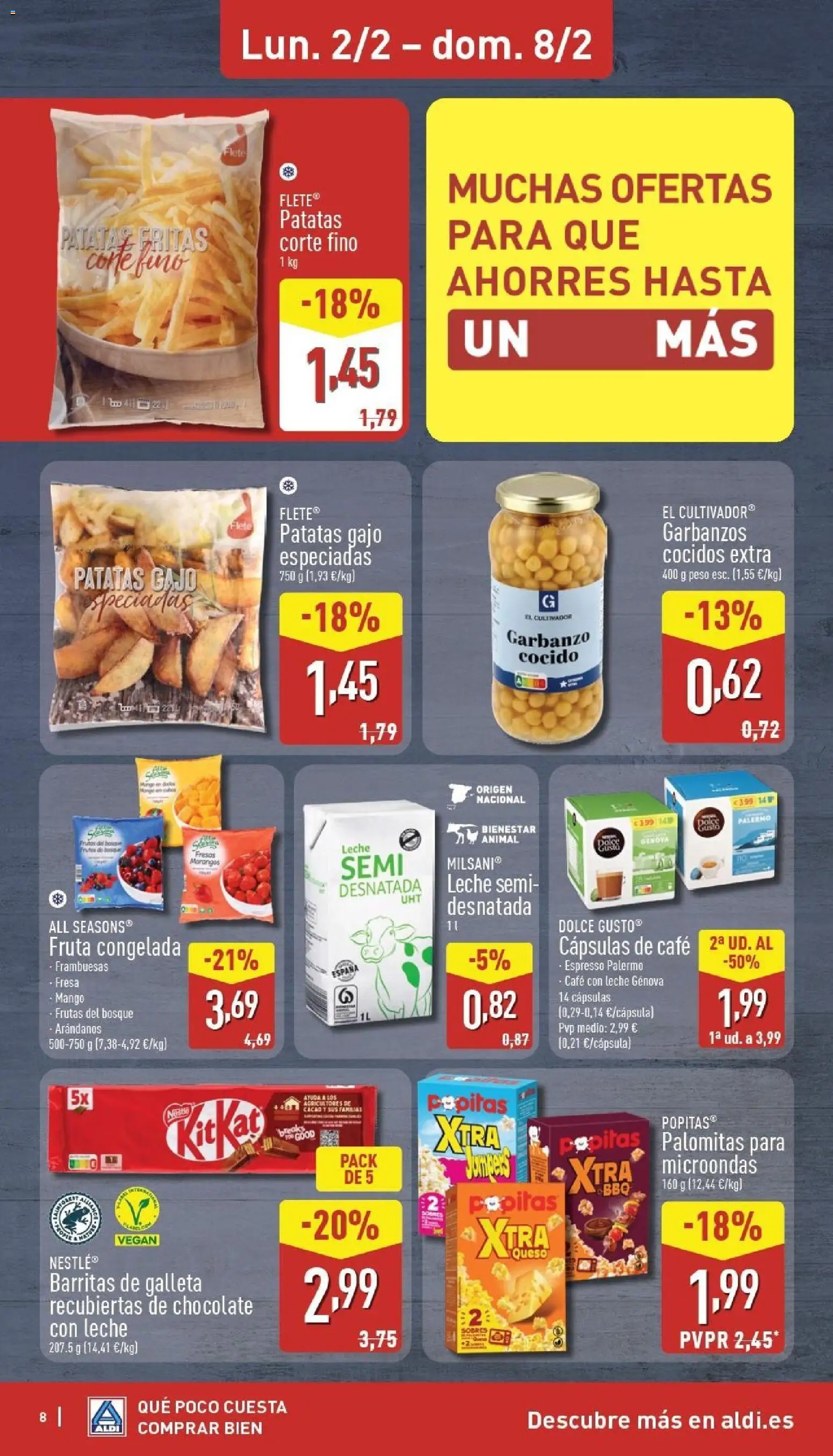 Aldi folleto Canarias │ válido desde el 02.02.2026 | Página: 8 | Productos: Café con leche, Café, Αφυγραντήρας, Φρυγανιές σικάλεως