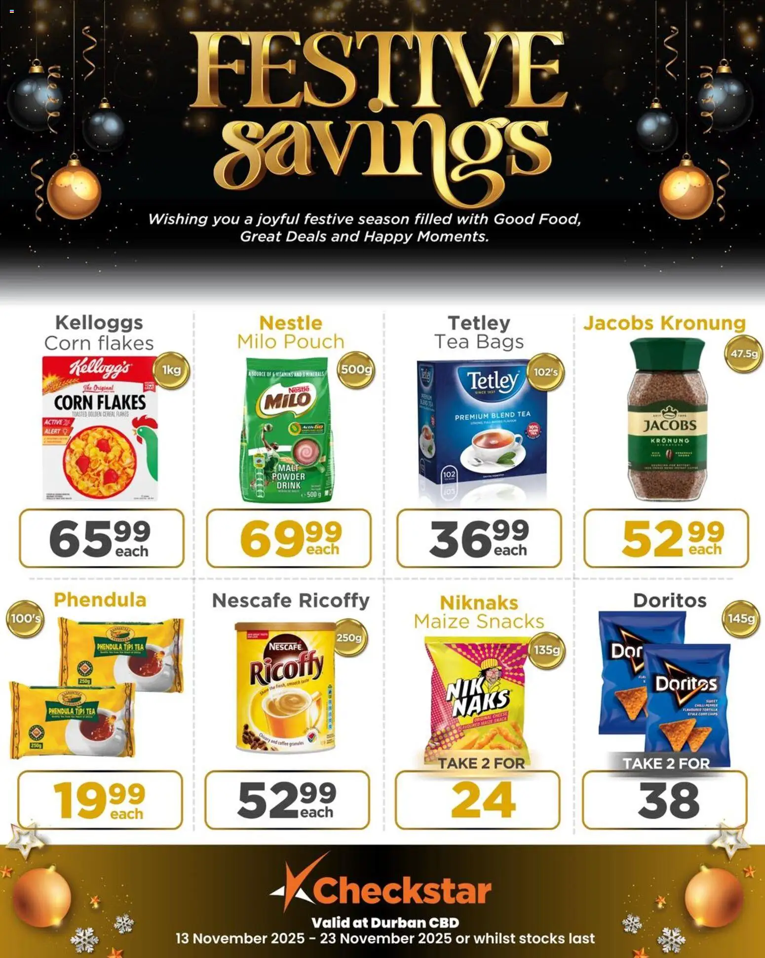 New Check Star catalogue – valid from 13.11.2025 | Page: 3 | Products: Corn, Vitamins, Tea, Snacks