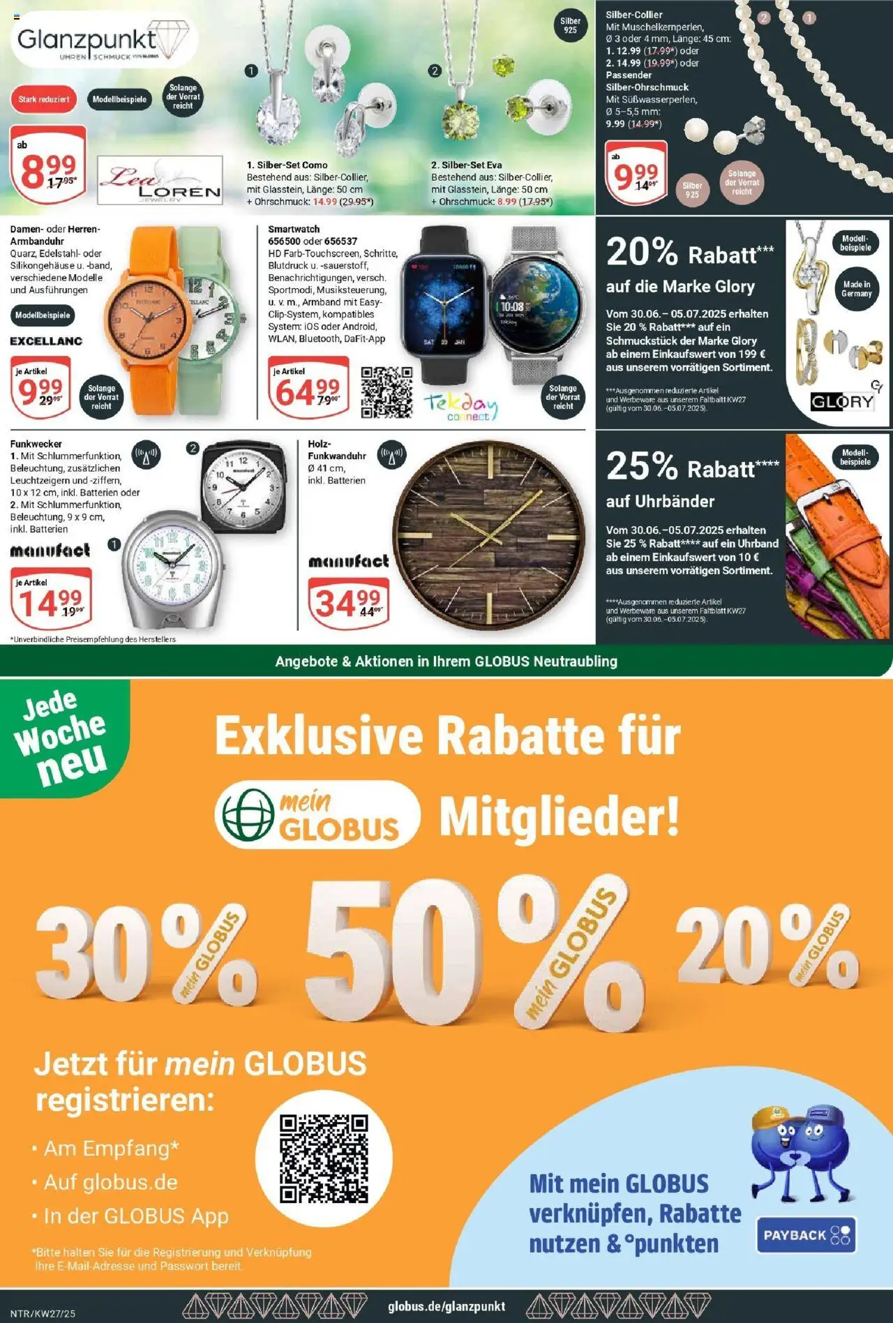 Globus prospekt Neutraubling	 - gültig ab dem 29.06.2025 | Seite: 23 | Produkte: Smartwatch, Batterien