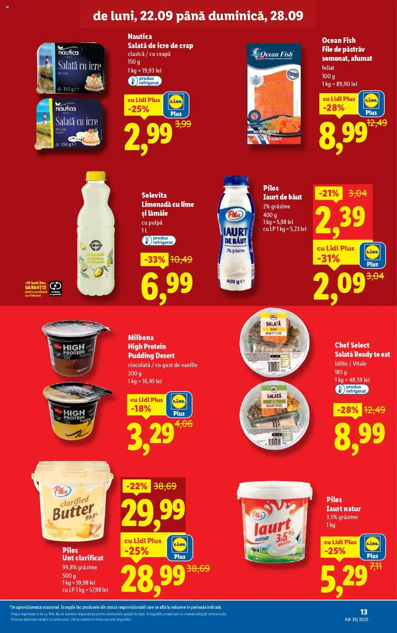 Noul catalog Lidl – valabil de la 22.09.2025 | Pagină: 13 | Produse: Toplar, Unt, Ceapă, Lămâie