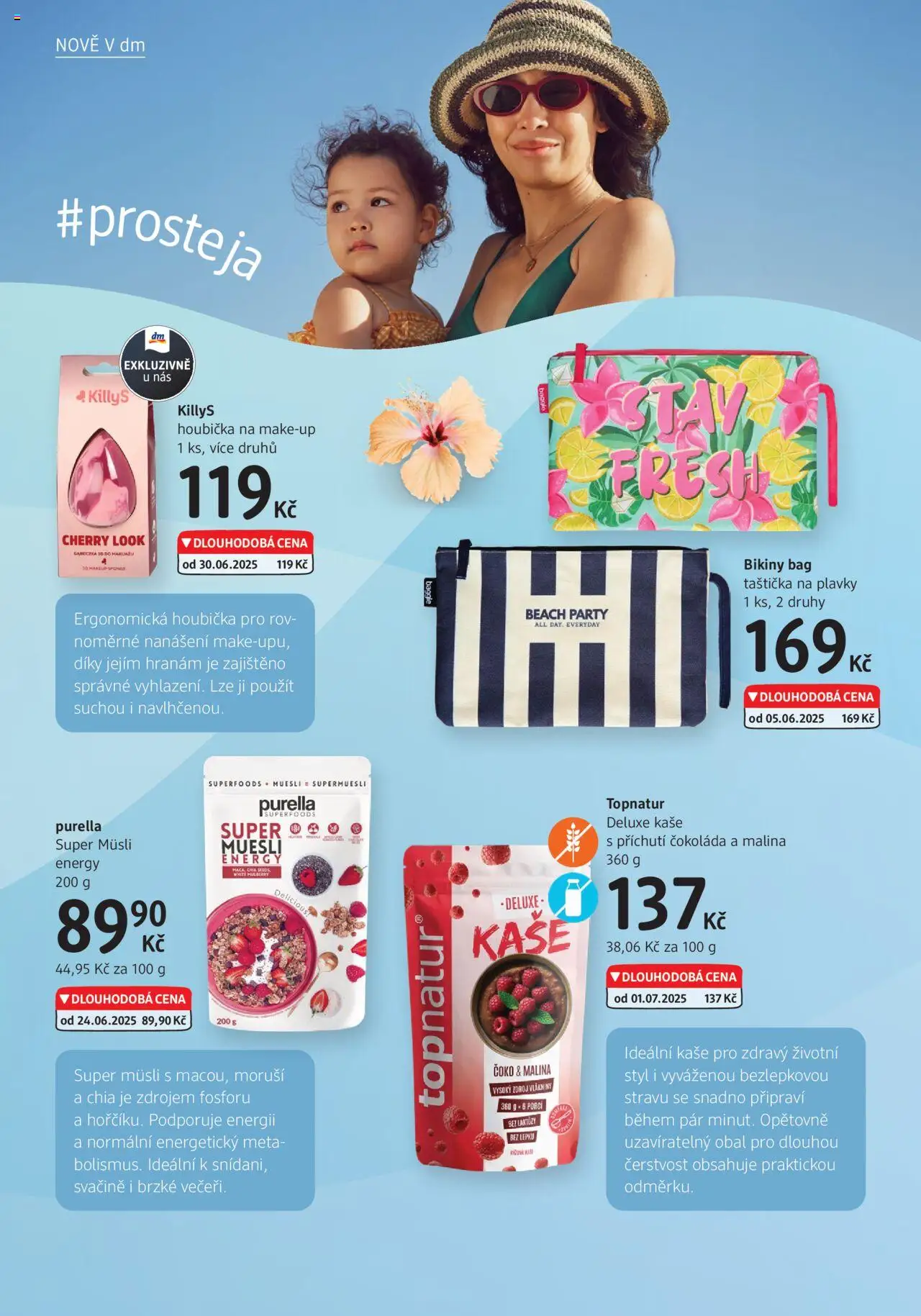 dm drogerie leták od 07.08.2025 | Strana: 12 | Produkty: Houbička, Makeup, Deluxe, Müsli