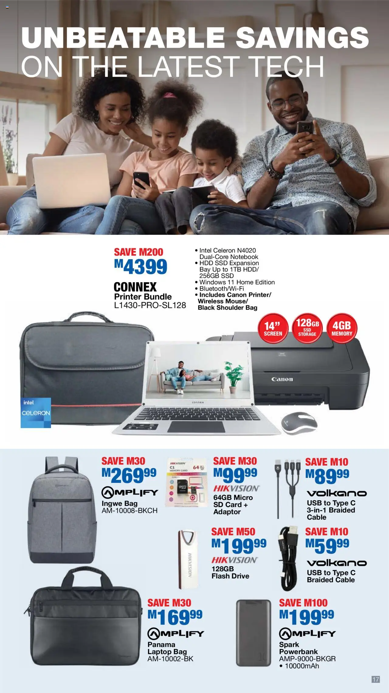 New OK Furniture catalogue – valid from 06.10.2025 | Page: 17 | Products: Notebook, Printer, Cable, Memory card