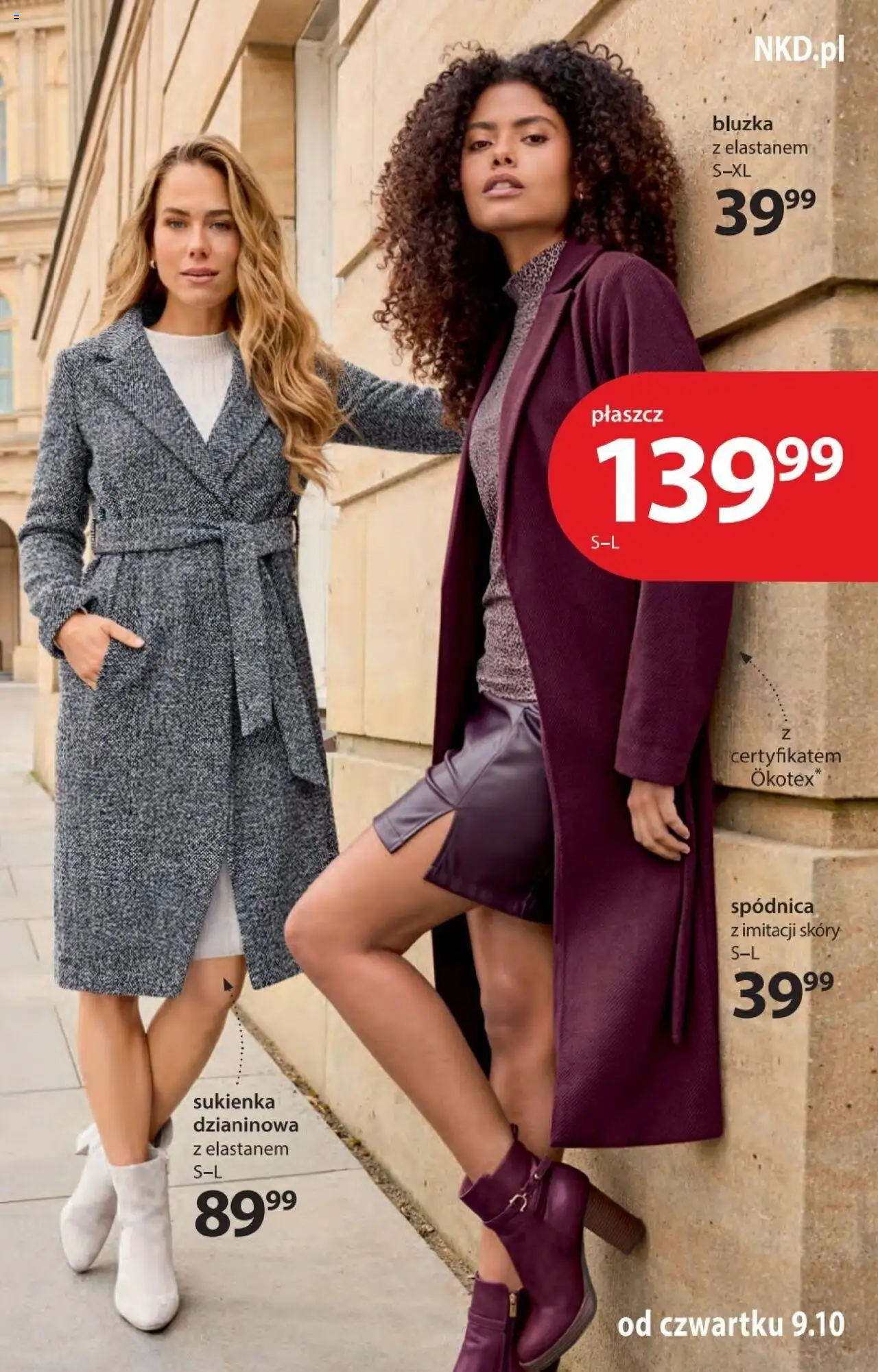 NKD Gazetka od 09.10.2025 | Strona: 7 | Produkty: Bluzka, Płaszcz, Sukienka