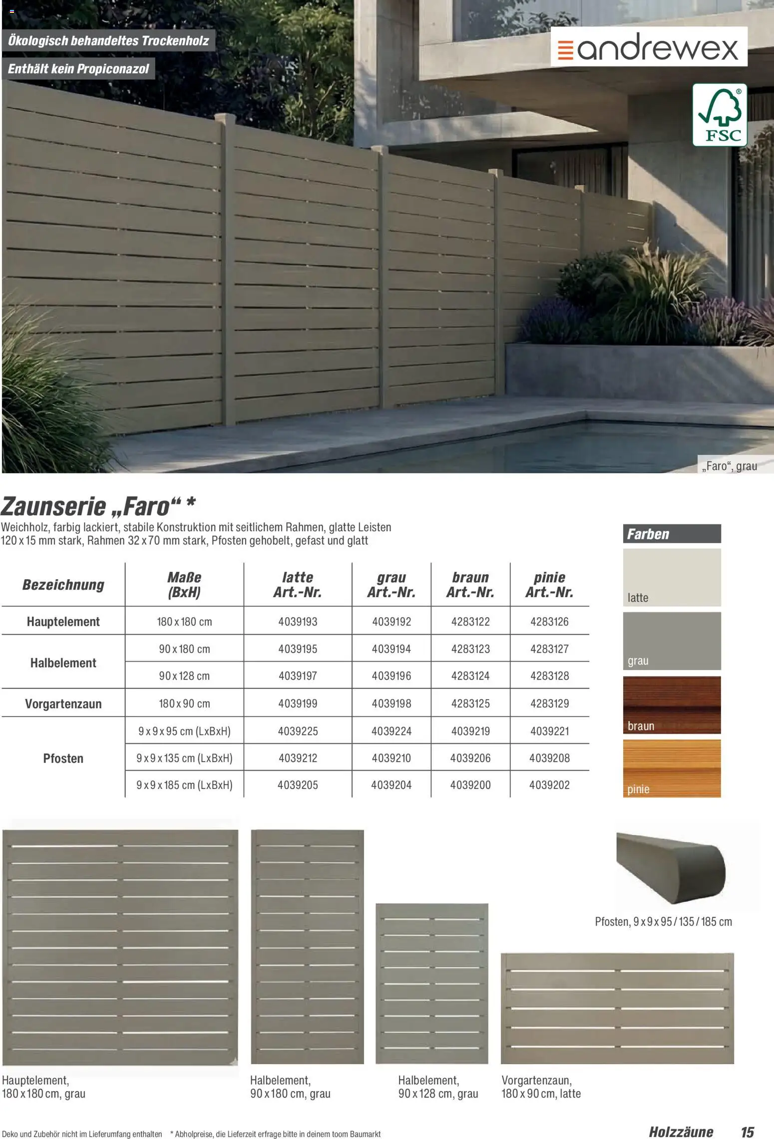 Toom Baumarkt Zäune & Sichtschutz 2026 – gültig ab 20.02.2026 | Seite: 15