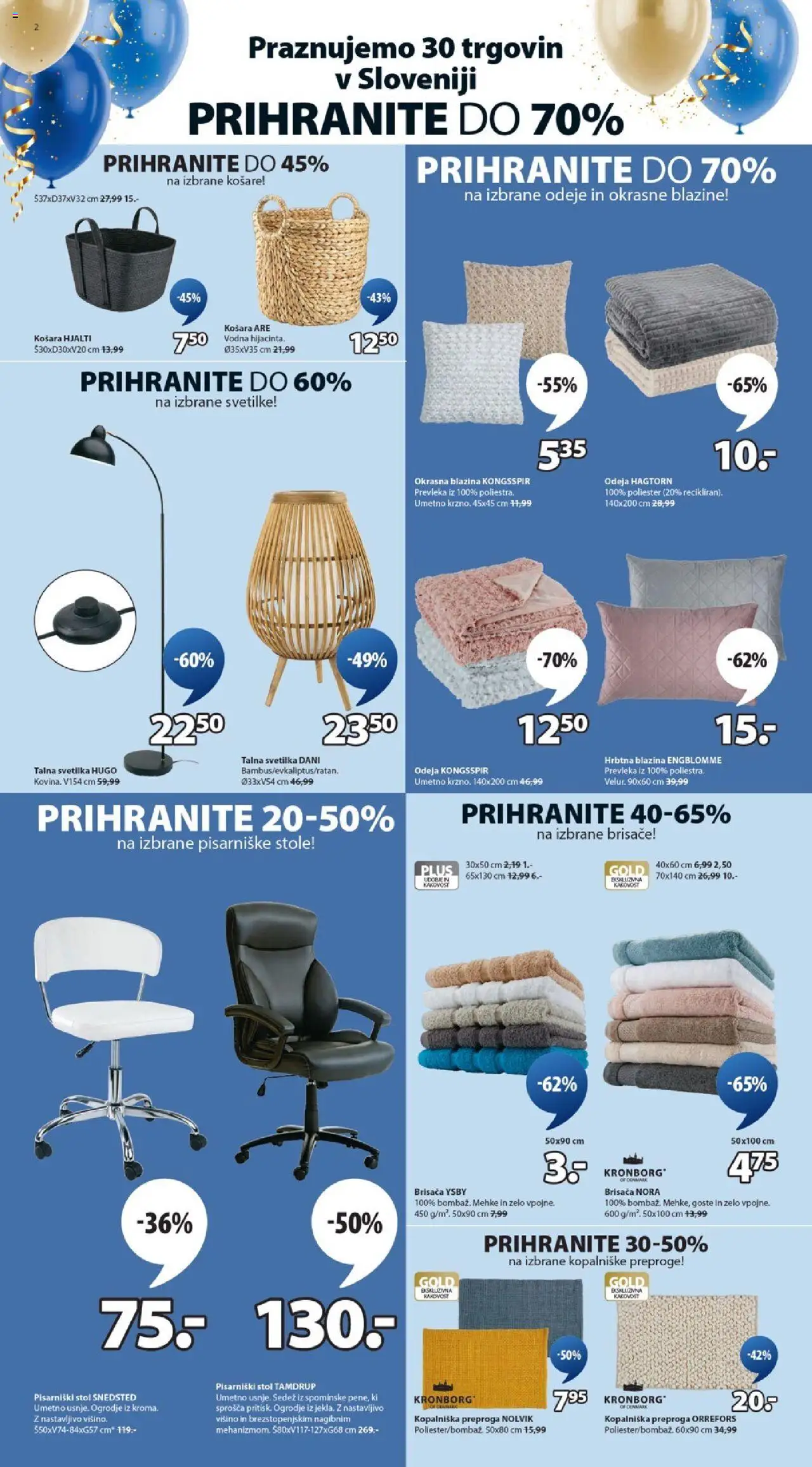 Novi JYSK katalog ponudbe – veljaven od 15.10.2025 | Stran: 2 | Izdelki: Košara, Prevleka, Blazina, Stol