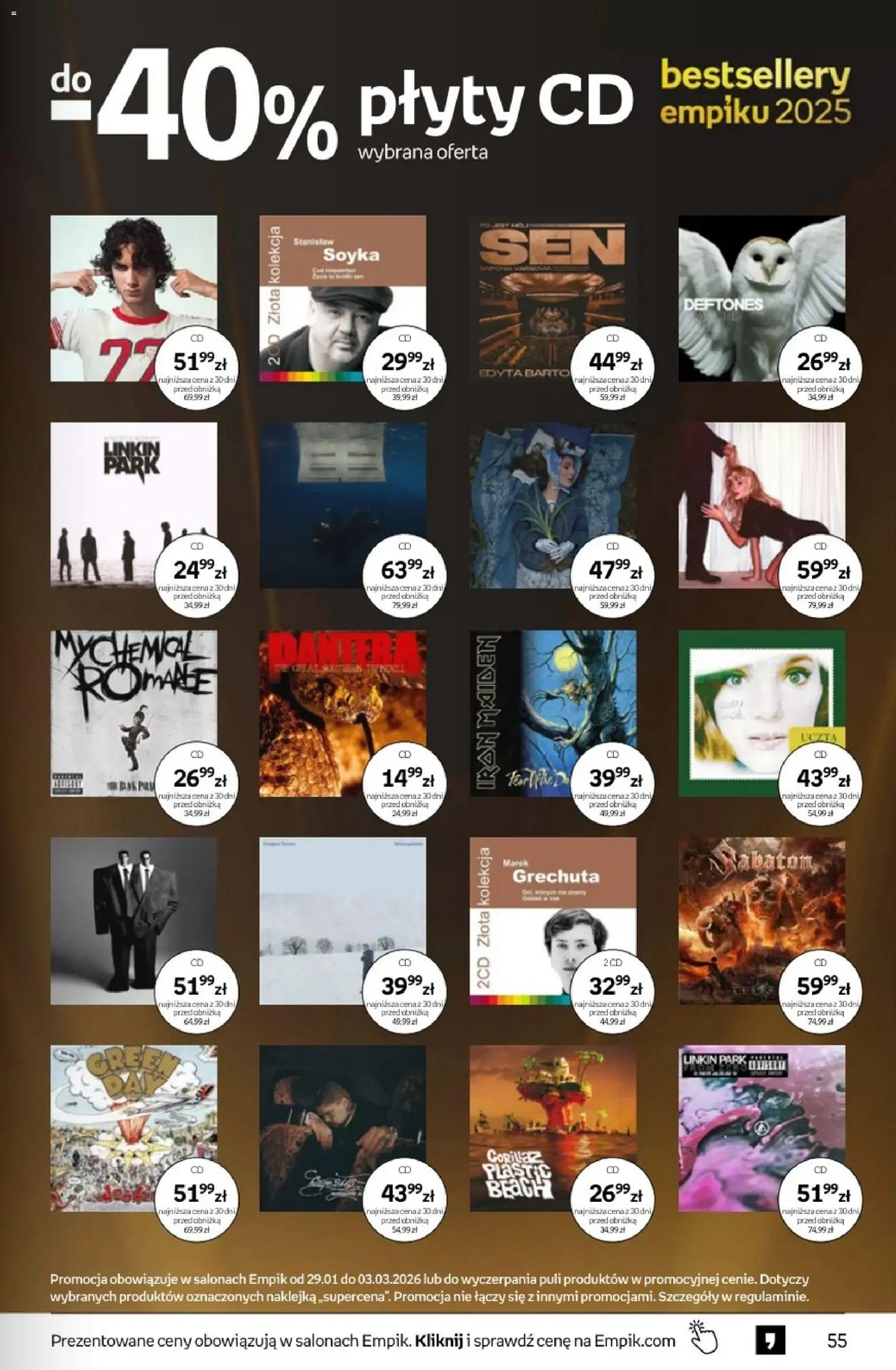 Empik promocje - Tom kultury Muzyka od 28.01.2026 | Strona: 11