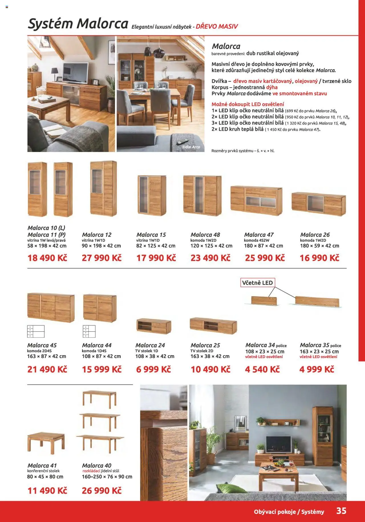 ORFA nábytek katalog 2024-2025 od 15.08.2024 | Strana: 35 | Produkty: Komoda, Stolek, Židle, Police