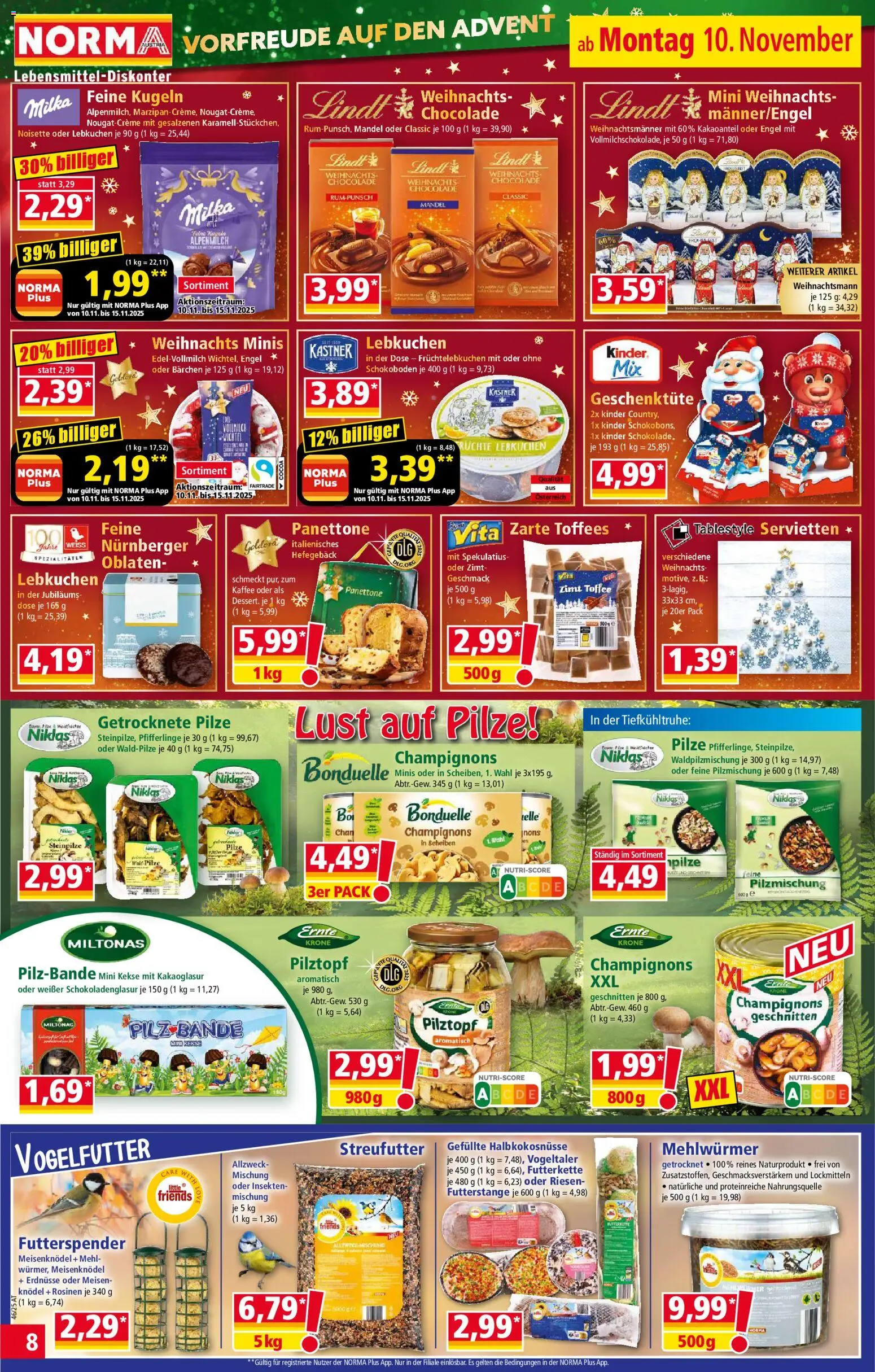 Norma Flugblatt gültig ab 10.11.2025 | Seite: 9 | Produkte: Kekse, Rosinen, Accessoires tir à l’Arc, Папионка