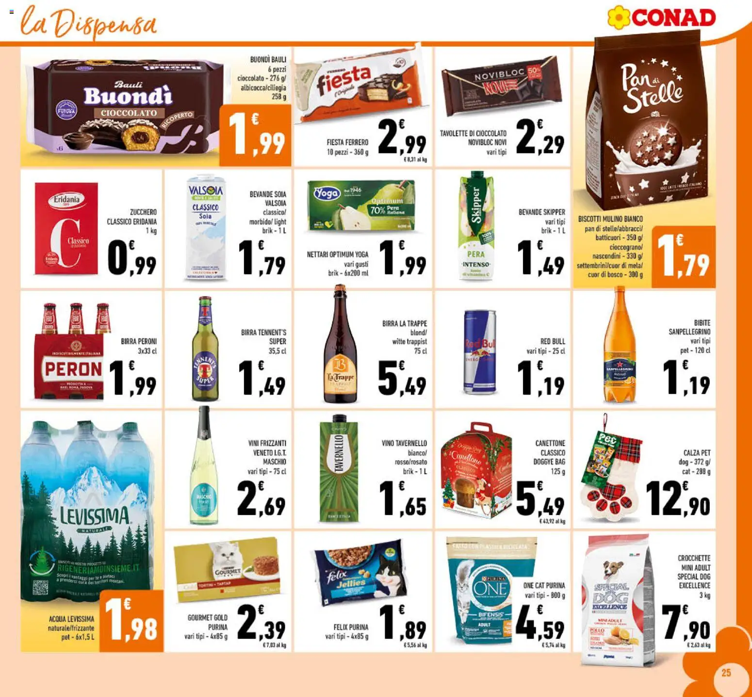 Volantino Conad del 10.12.2025 | Pagina: 25 | Prodotti: Tennent's, Cioccolato, Birra, Red Bull