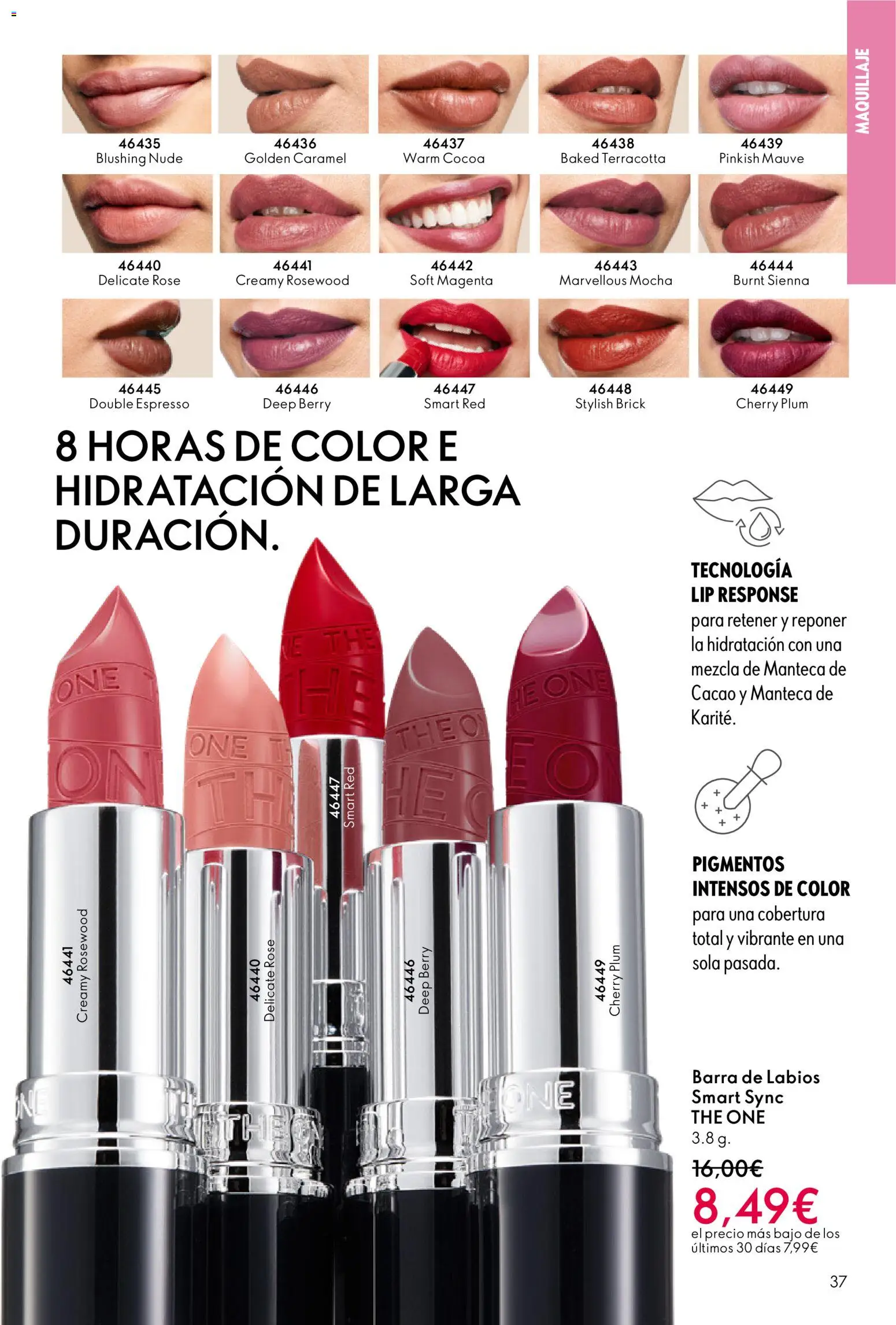 Oriflame - Catálogo Campaña 1 │ válido desde el 31.12.2025 | Página: 37 | Productos: Maquillaje, Manteca, Barra de labios, Φρυγανιές σικάλεως