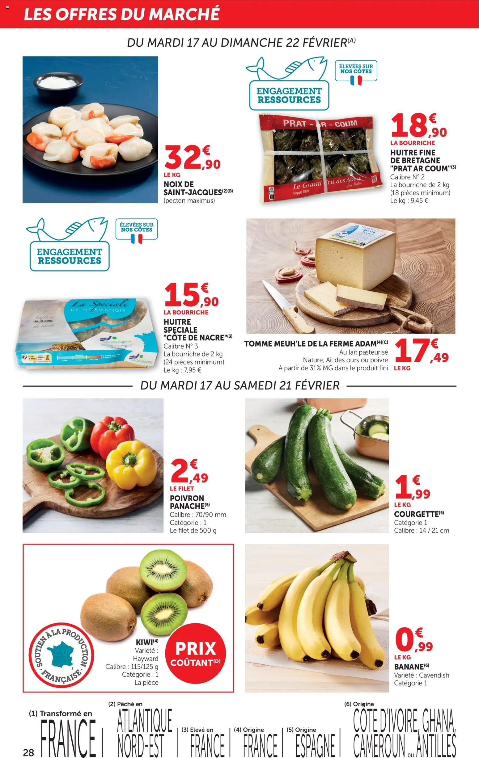 {H1} | Page: 28 | Produits: Pêche, Poivron, Lait, Noix