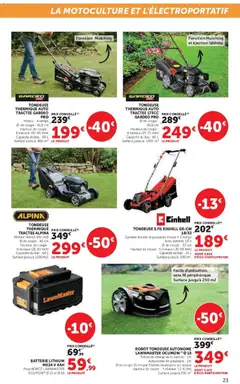 Super U - Prévisualisation de Super U - Le jardin à prix bas valide à partir de 17.02.2026 | Page: 23 | Produits: Robot, Tondeuse, Batterie