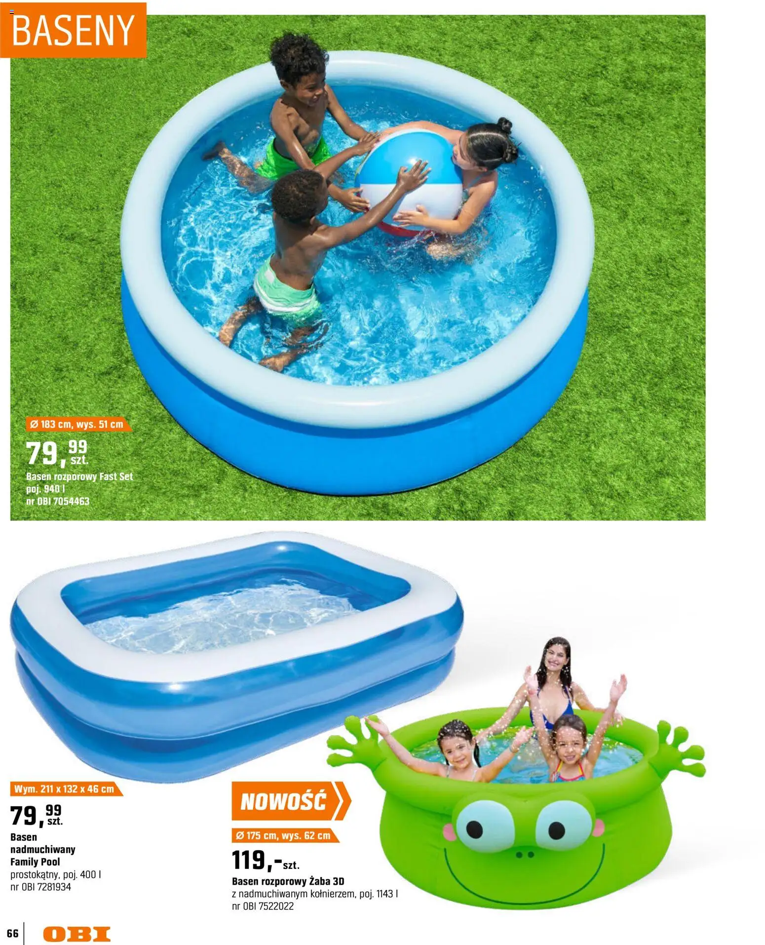 OBI gazetka - Ogród od 11.03.2026 | Strona: 66 | Produkty: Basen
