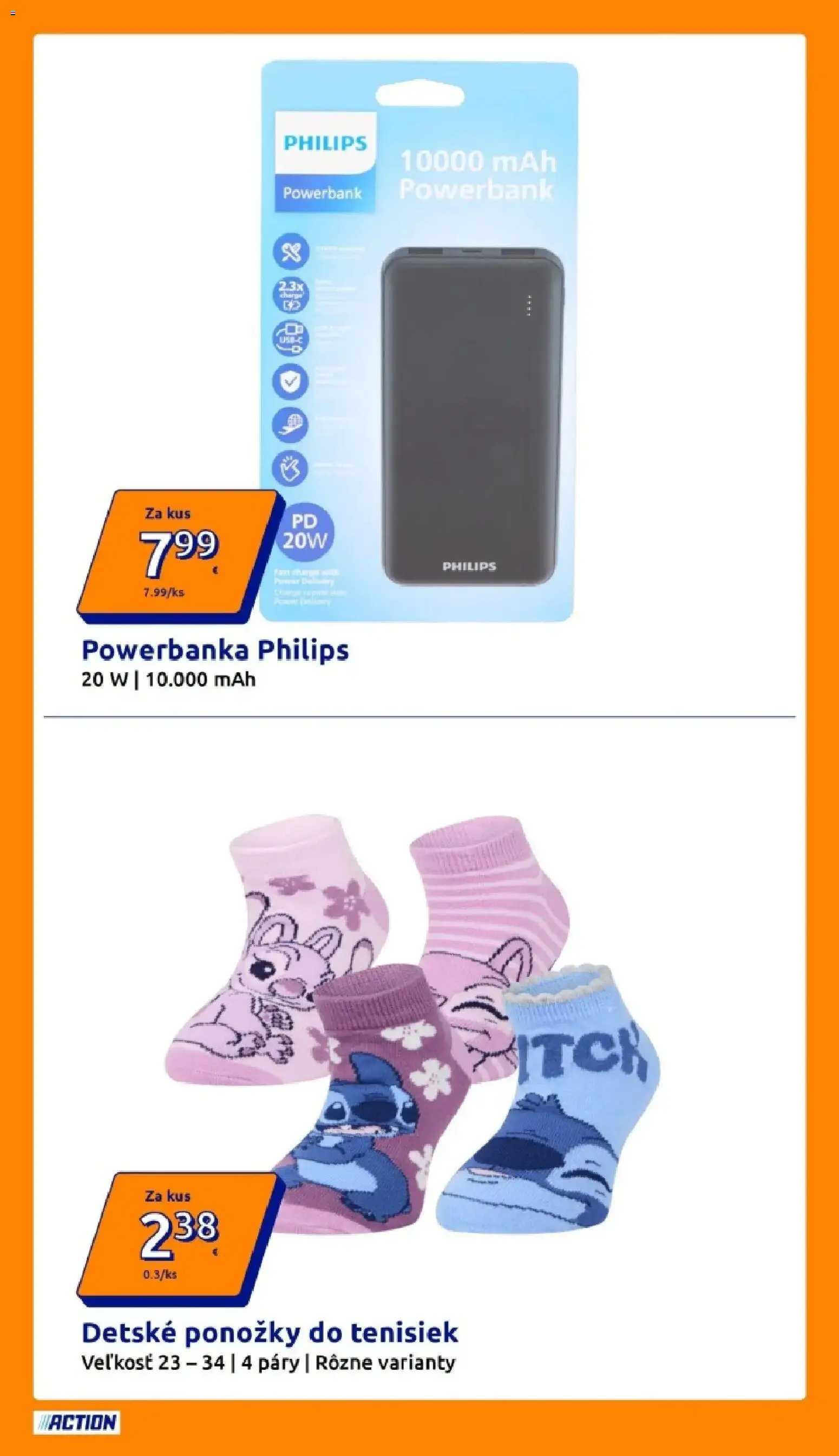 Nové Action akcie – leták je platný od 15.04.2026 | Strana: 8 | Produkty: Ponožky